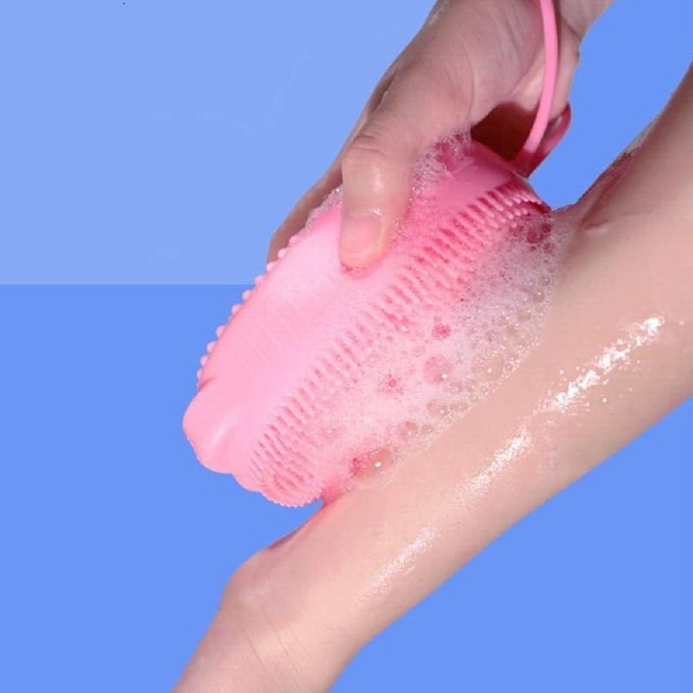**Premium Silicone Bubble Bath Brush - Ultra Soft Body Scrubber for Men & Women - Exfoliating Shower Brush (Multicolor, 1pc) - Perfect for Spa, Relaxation & Gentle Skin Care**