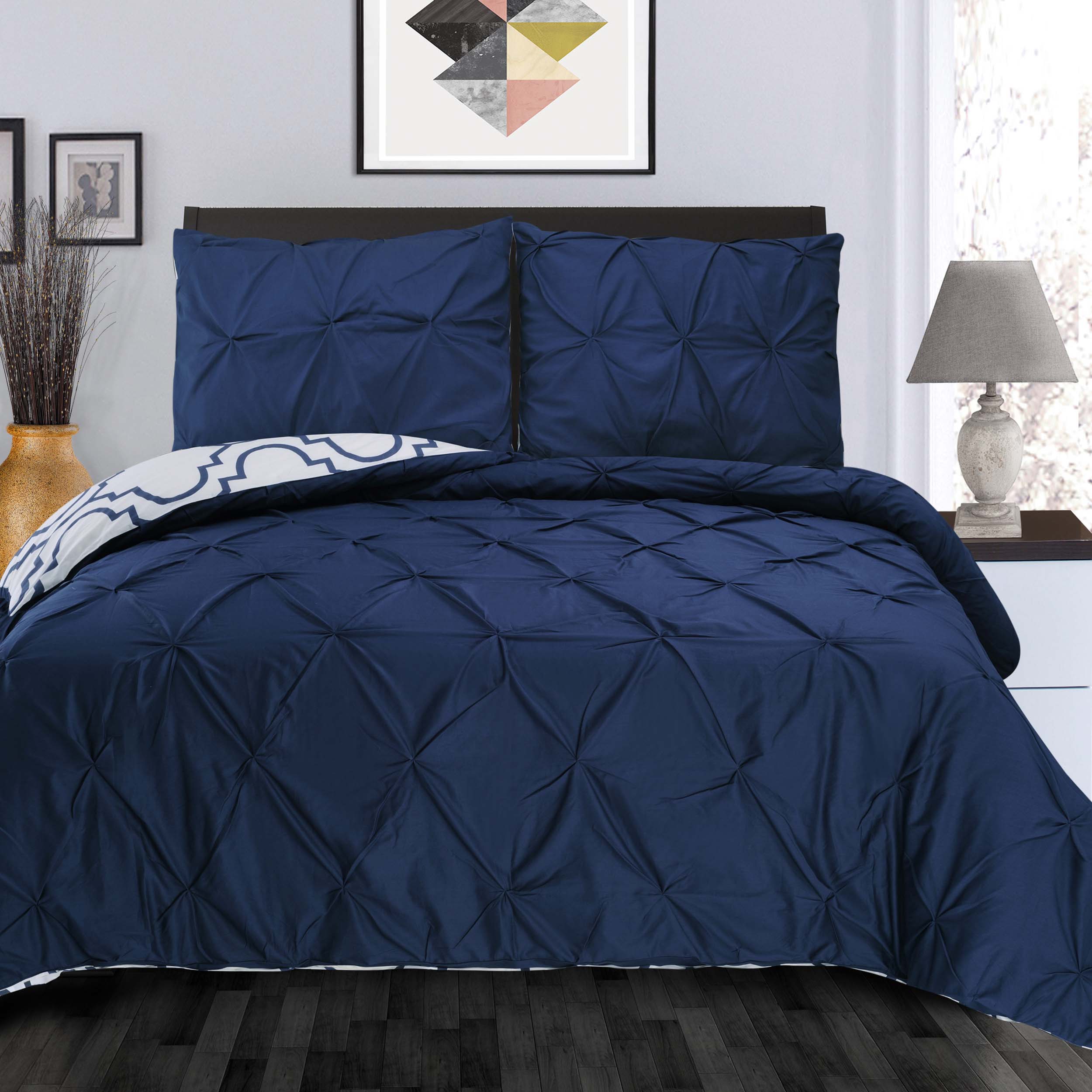 Premium Valencia Cotton Duvet Cover & Pillow Sham Set - Soft 100% Cotton Bedding Set, Breathable & Hypoallergenic - Perfect for Master Bedroom, Guest Room & Luxury Hotels