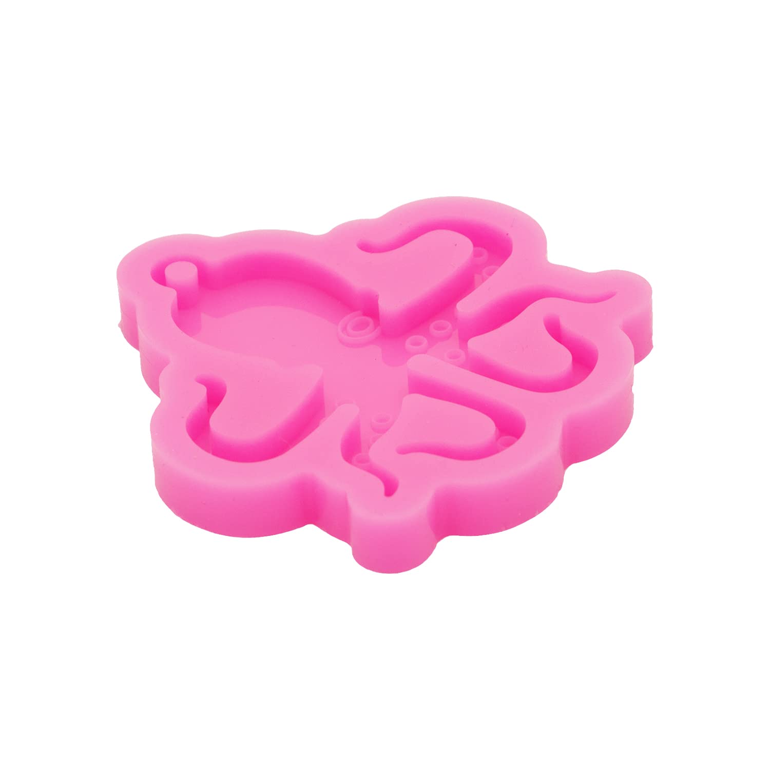 Angel Wings Gloss Octopus Silicone Keychain Molds - Resin Casting & Epoxy Mold for DIY Crafts, Fondant Cake Baking - Perfect for Jewelry Making, Gift Accessories, and Home Decor
