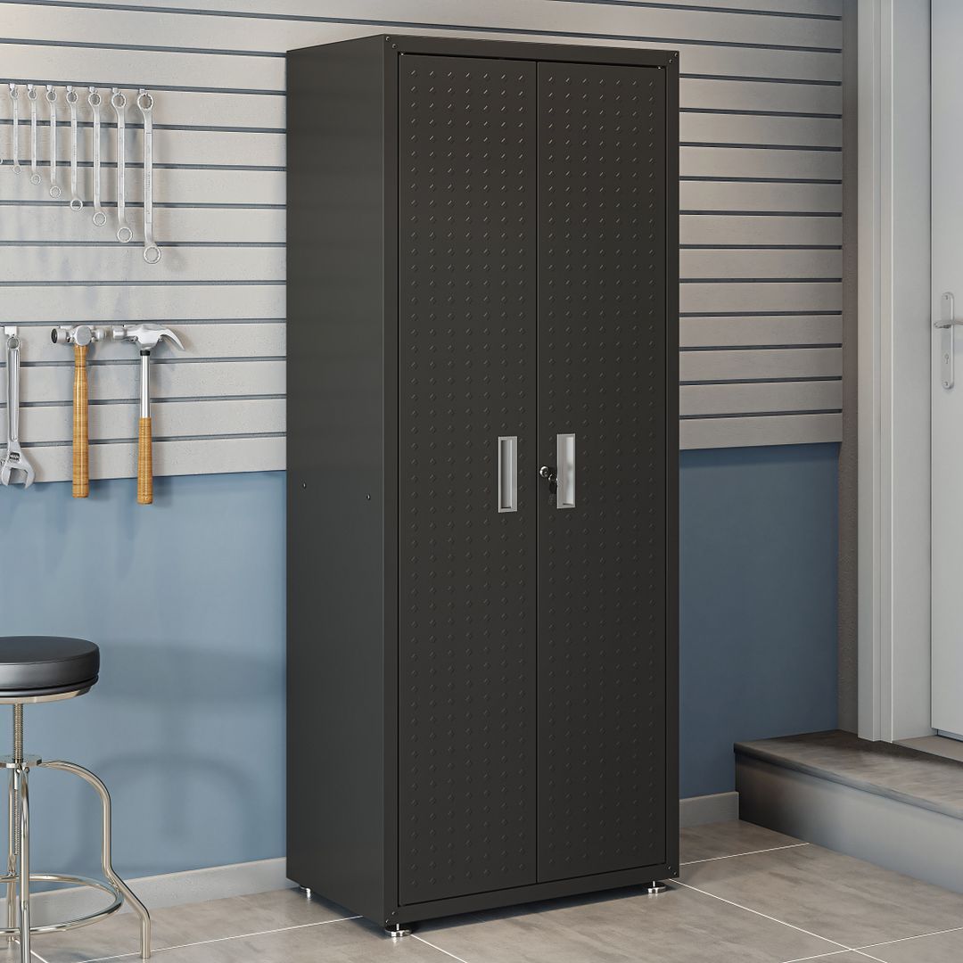 Manhattan Comfort Fortress Tall Garage Cabinet - Heavy Duty Storage for Tools & Equipment - Perfect for Garage, Workshop & Home Organization
