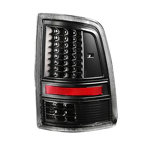 AKKON LED Taillights Set with 3rd Brake Lamp for 2009-2018 Dodge Ram 1500 & 2010-2018 Ram 2500/3500 - Black C Strip Design | Upgrade Your Truck's Rear Lighting for Better Visibility and Style
