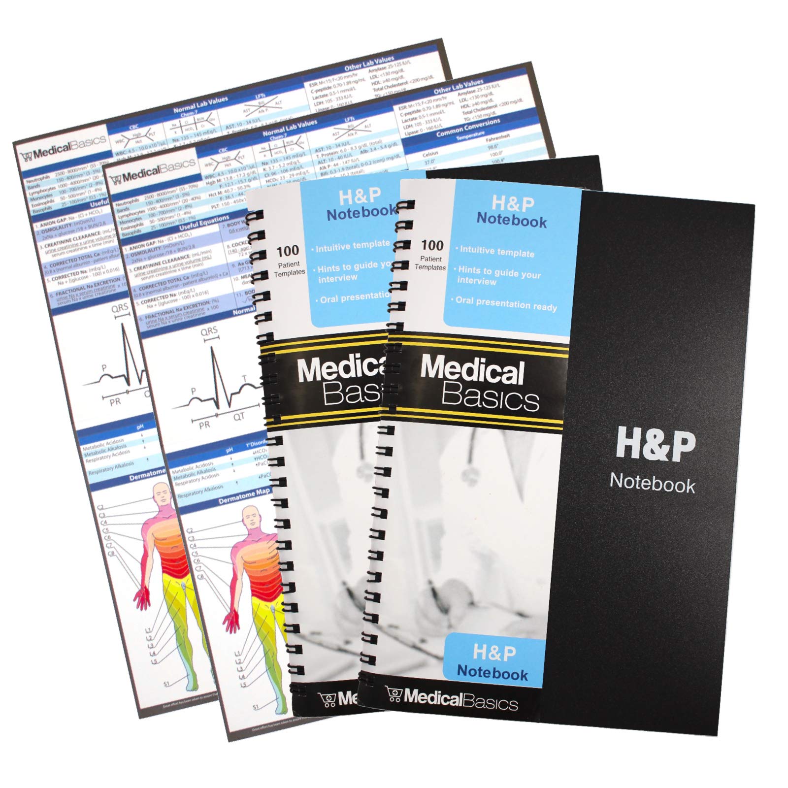 H&P Notebook (2 Pack) - Medical History and Physical Exam Notebook with 100 Pre-Printed Templates & Perforated Pages | Perfect for Doctors, Nurses & Healthcare Professionals | Ideal for Patient Records, Clinical Notes & Hospital Use