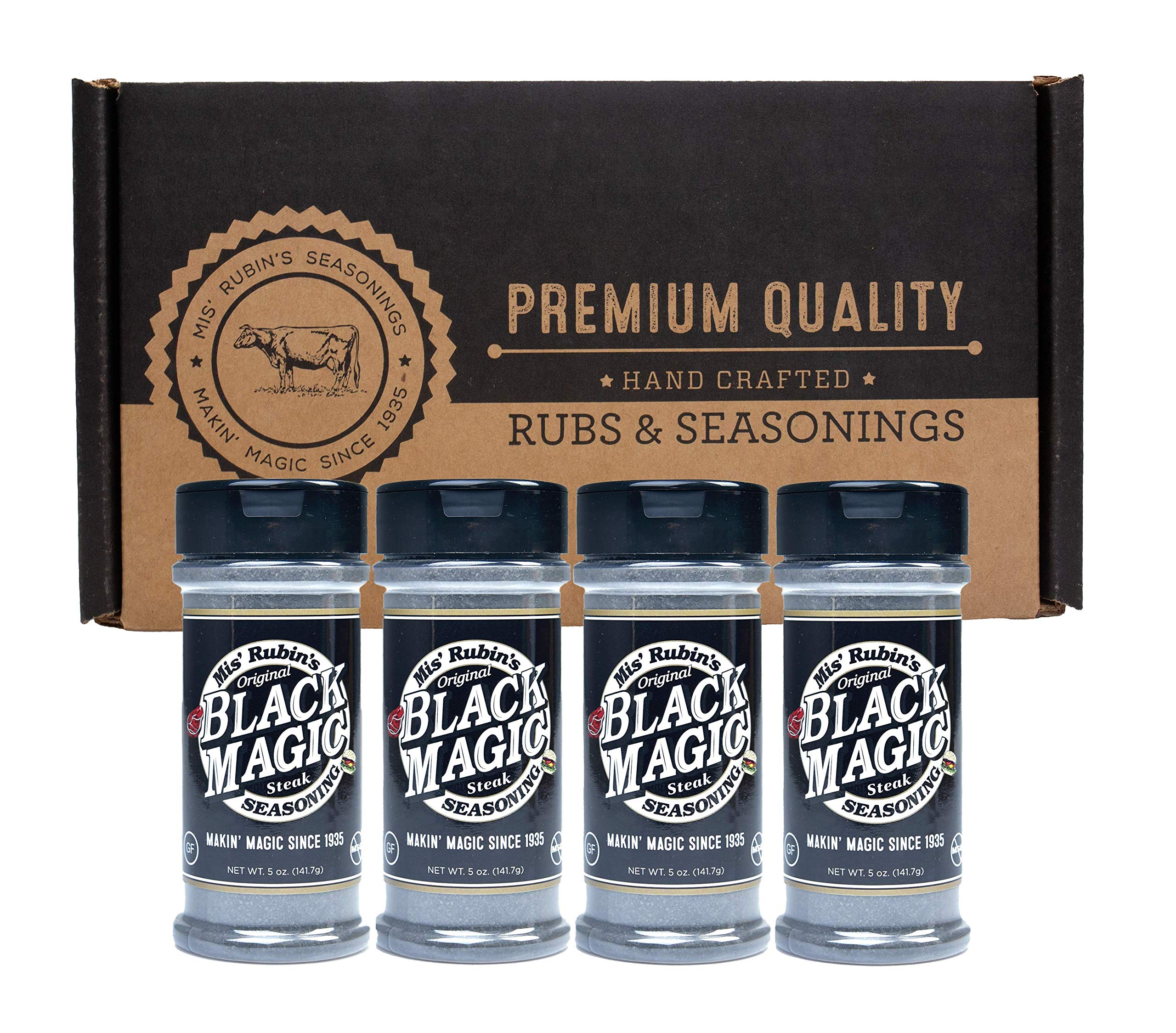 Black Magic BBQ Rub by Mis’ Rubin’s - Premium Steak Rub & Chicken Seasoning | Gourmet Spices for Grilling, Smoking & Roasting | Perfect for Backyard BBQs, Camping & Outdoor Cooking