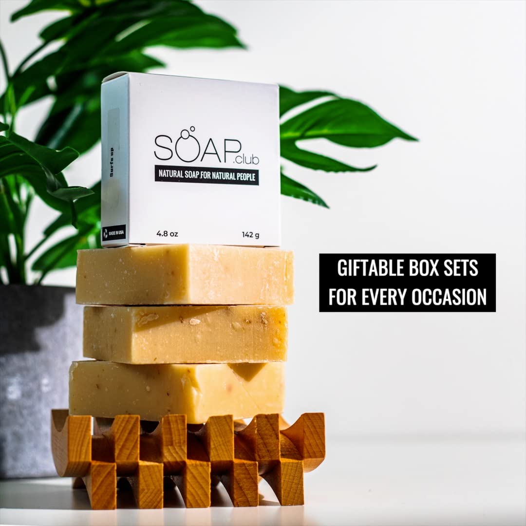 Premium Bay Rum Scented Natural Bar Soap Gift Set for Men - Handmade Vegan Soap for Face & Body - Artisan Father's Day Gift Box (3 Pack) - Perfect for Grooming, Spa Days & Luxury Bathing Experience