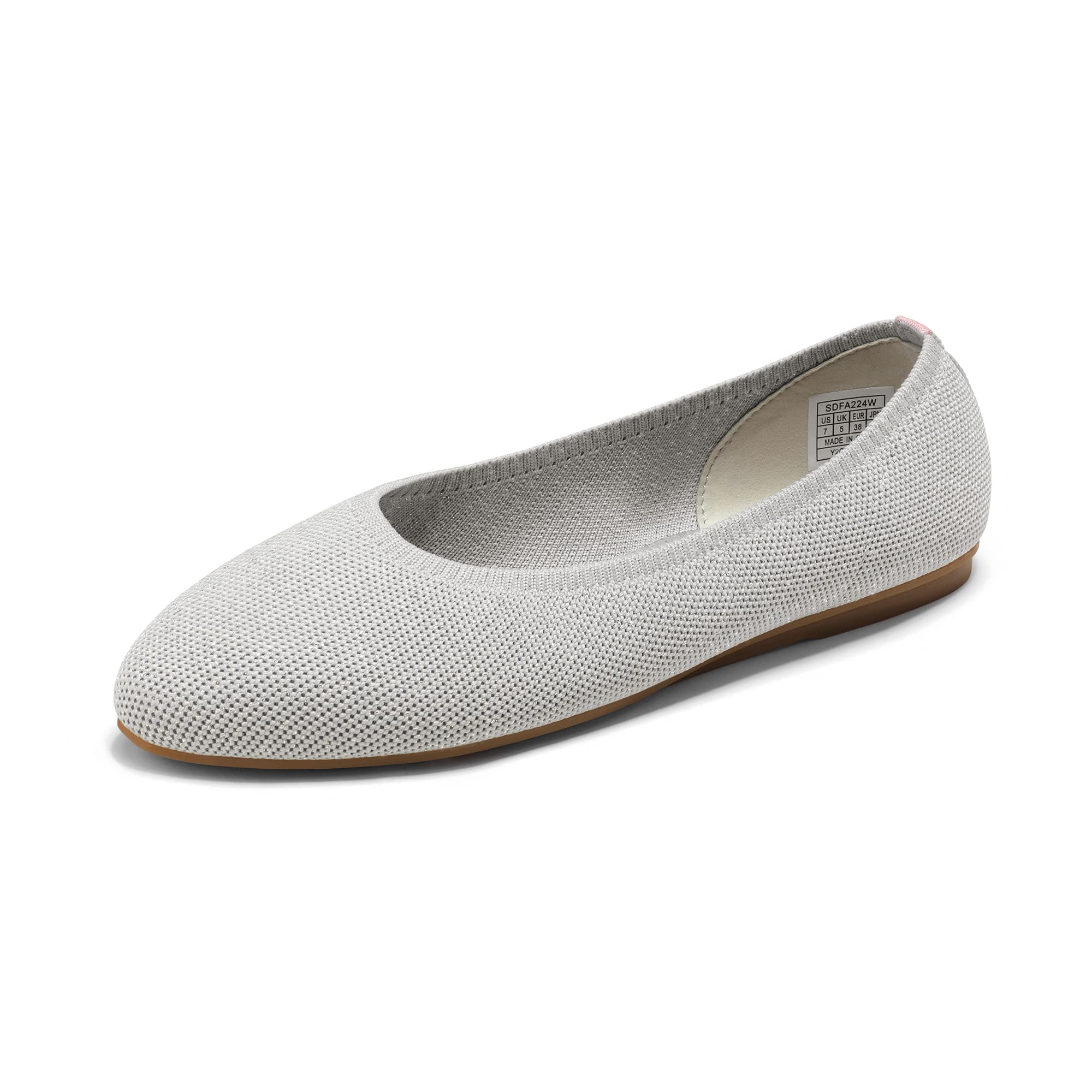 DREAM PAIRS Women's Comfortable Ballet Flats - Pointed Toe Knit Dress Shoes for Work & Casual Wear | Perfect for Office, Commuting, and Everyday Outfits