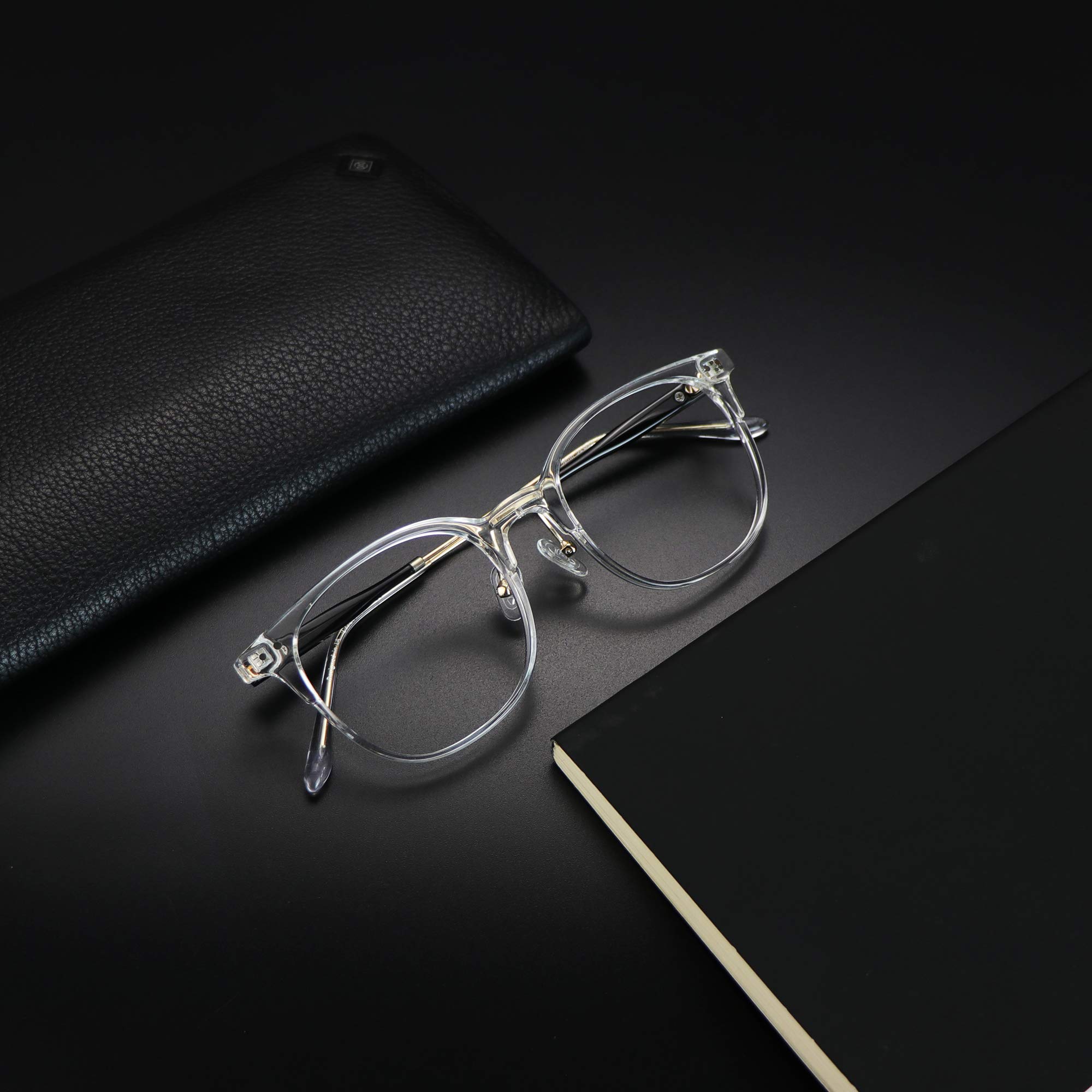 VisionGlobal Blue Light Blocking Glasses for Women & Men - Anti Eyestrain Computer Glasses with Stylish Oval Frame for Office Work, Gaming & Screen Time Protection