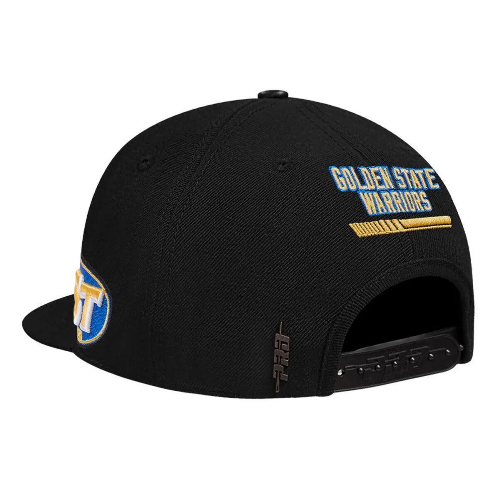 Pro Standard Golden State Warriors Unisex Fast Lane Wool Snapback Hat - Black | NBA Fan Gear, Casual Streetwear & Sports Accessories for Men and Women