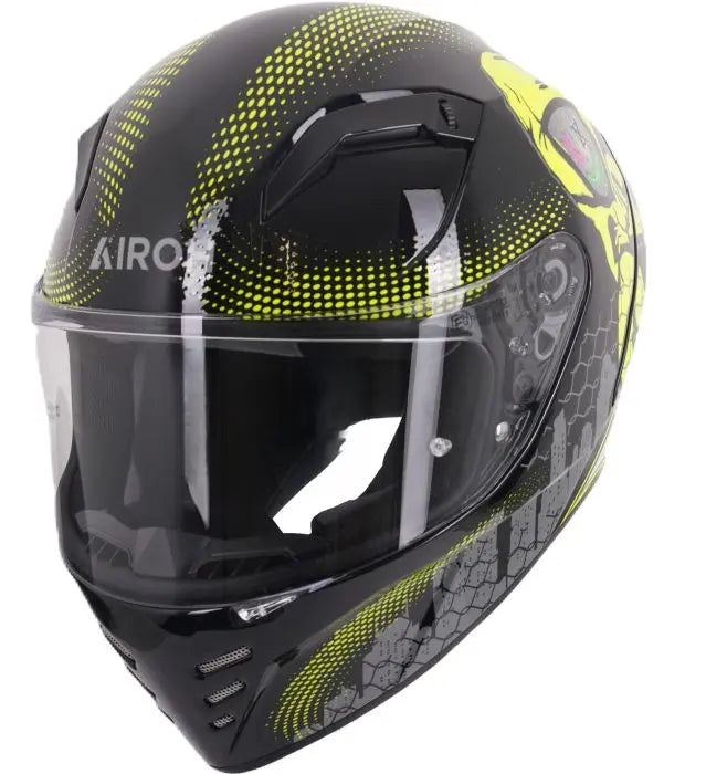 Airoh Connor Gloss Gamer Helmet - High-Performance Motorcycle Helmet for Racing & Street Riding - Lightweight & Durable for Ultimate Protection - Perfect for Track Days, Commuting & Adventure Tours