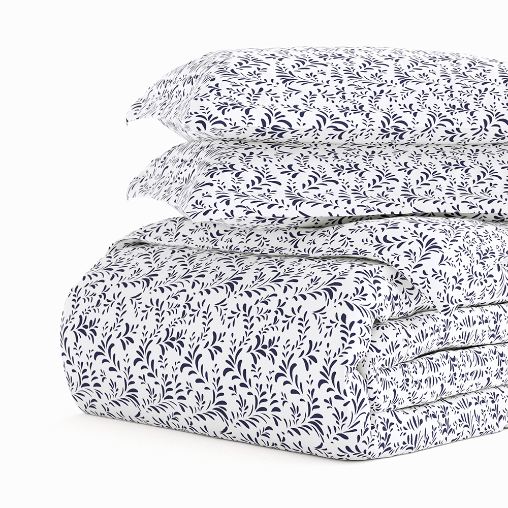Stylish Burst of Vines Pattern 3-Piece Duvet Cover Set - Queen Size Bedding with Pillow Shams - Perfect for Bohemian Bedroom Decor & Guest Room Makeover