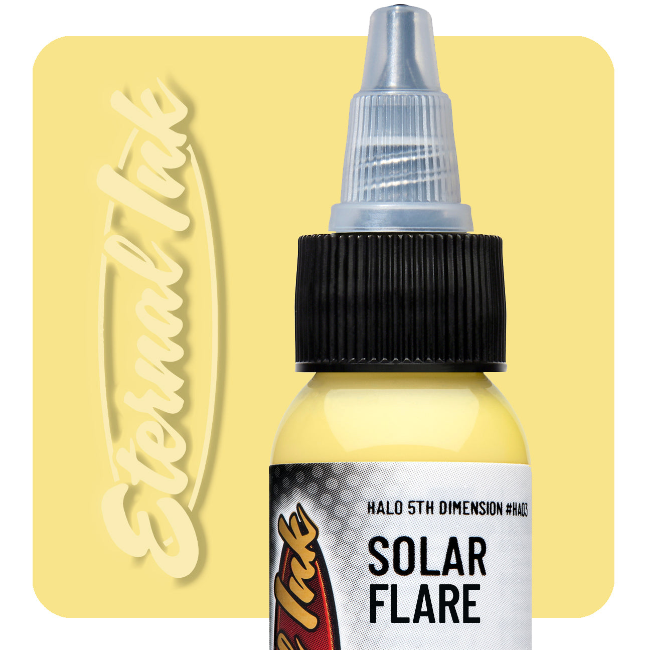 Eternal Halo Solar Flare Ink 1oz - Premium Tattoo Ink for Professional Artists - Perfect for Tattooing, Body Art & Permanent Makeup