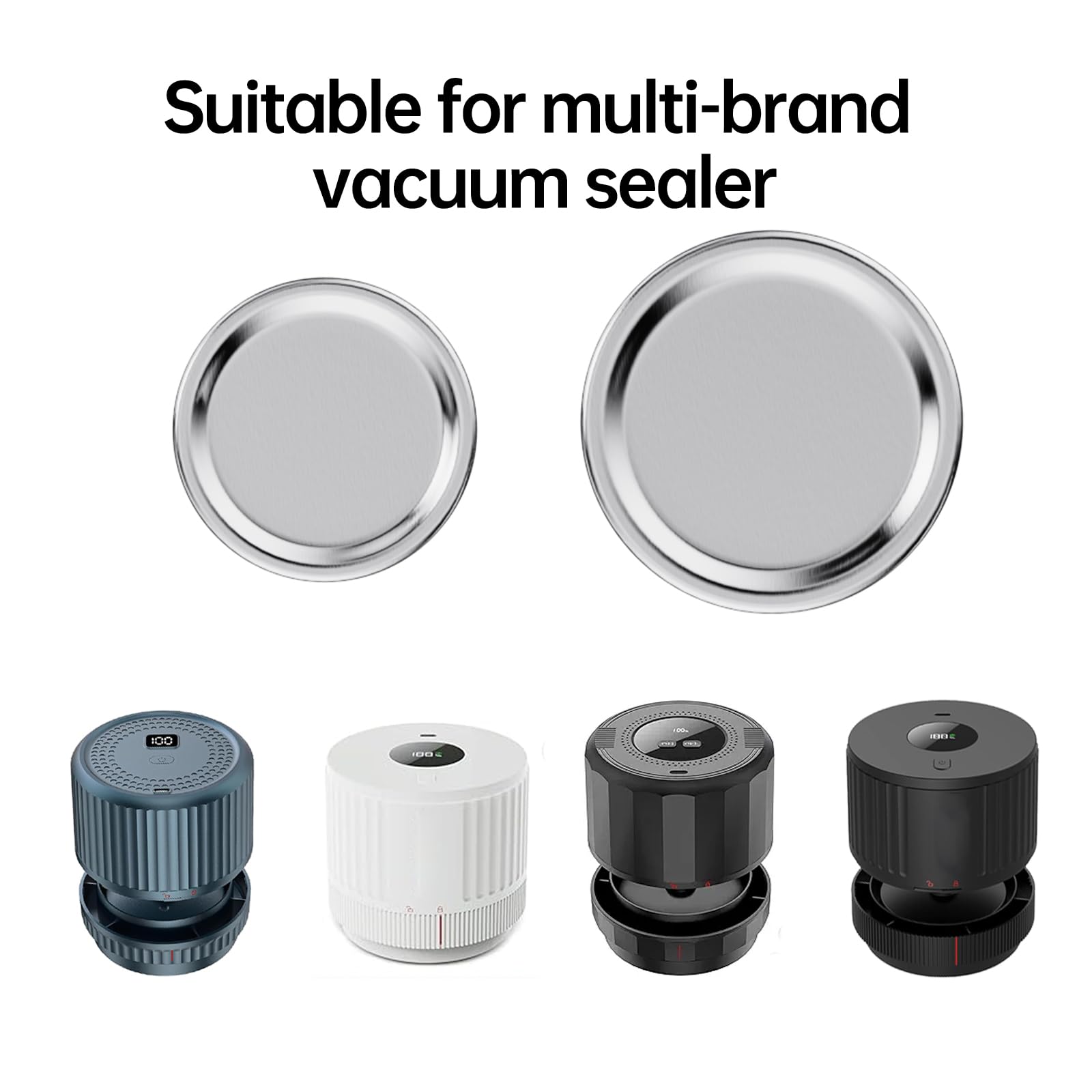48PCS Mason Jar Lids for Wide & Regular Mouth Jars - BPA Free, No Date Reminder - Compatible with Electric Vacuum Sealers - Perfect for Food Storage, Meal Prep & Canning - Vacuum Seal Mason Jar Lids Only for Freshness Preservation