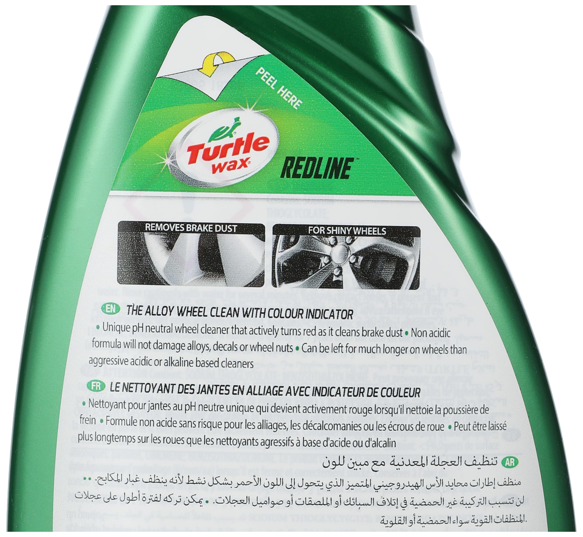 Turtle Wax 52811 Redline Car Wheel & Rim Cleaner & Restorer - 500ml Wheel Cleaner for Alloy, Chrome & Painted Rims - Removes Brake Dust & Dirt - Perfect for Car Detailing & Maintenance