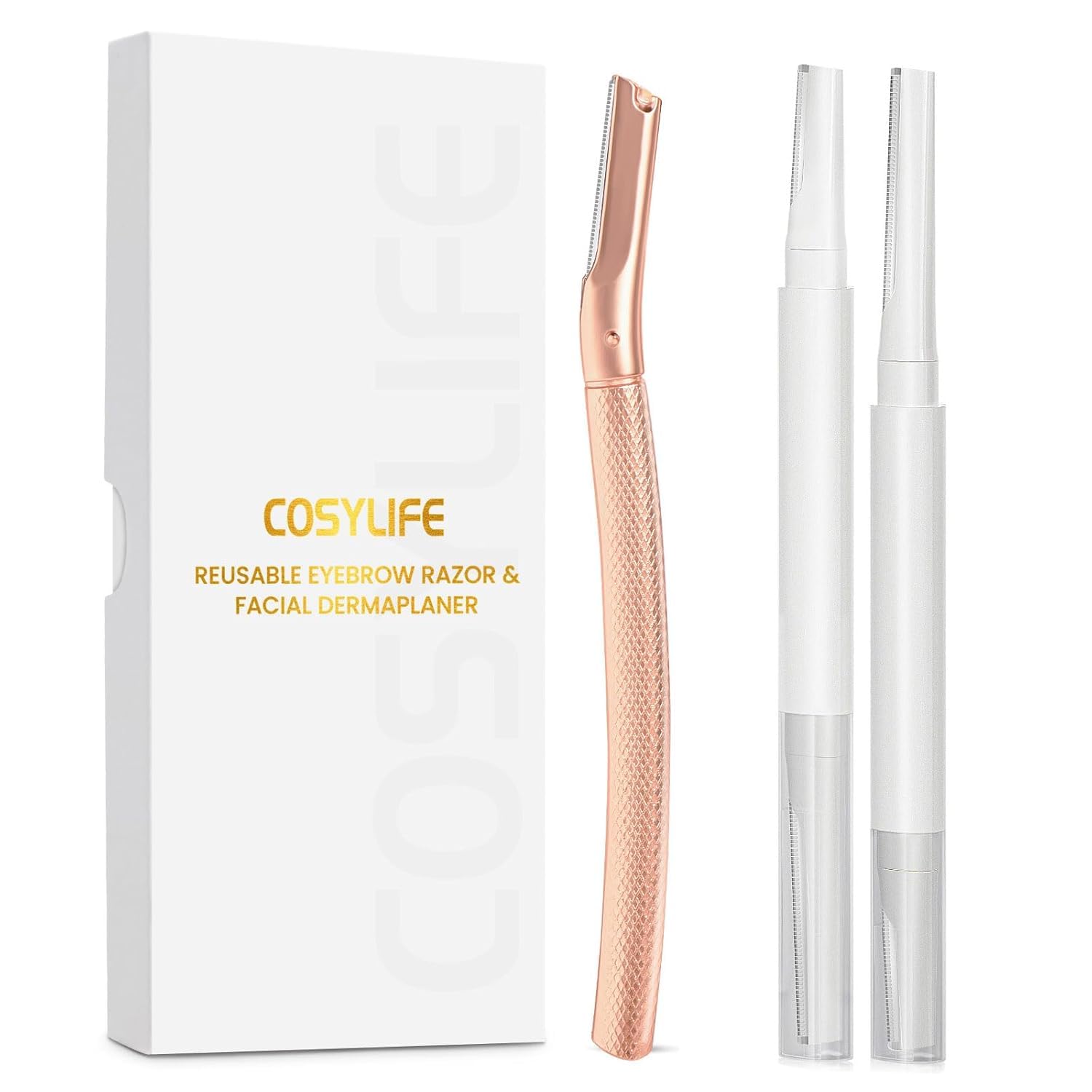 Professional Dermaplaning Tool for Face Exfoliation - Eyebrow Razor & Peach Fuzz Remover for Women | At-Home Facial Hair Removal & Skin Smoothing | Perfect for Pre-Makeup Prep & Skincare Routine