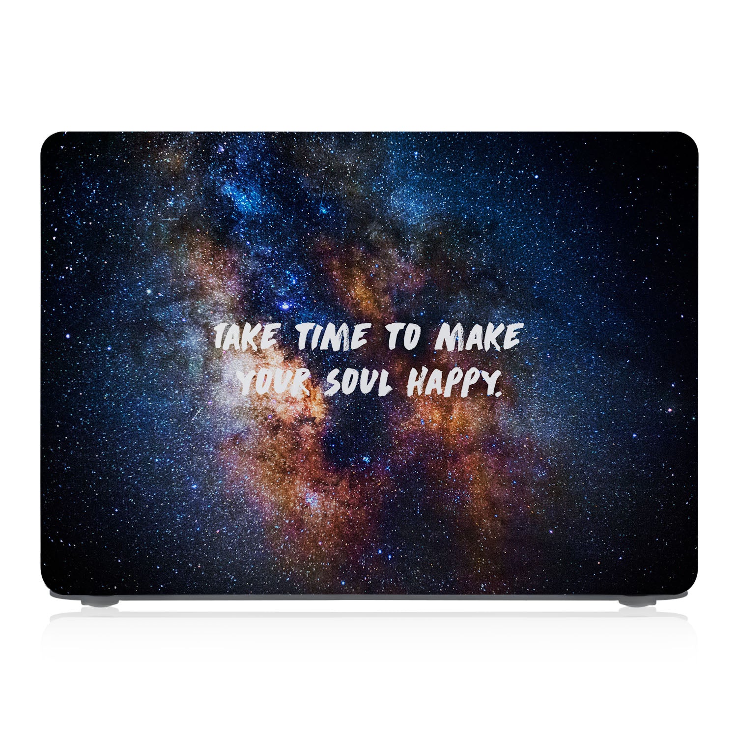 MacBook Case with Positive Quote - Take Time To Make Your Soul Happy - Durable Protective Cover for MacBook Air/Pro - Perfect for Work, Study & Travel Inspiration