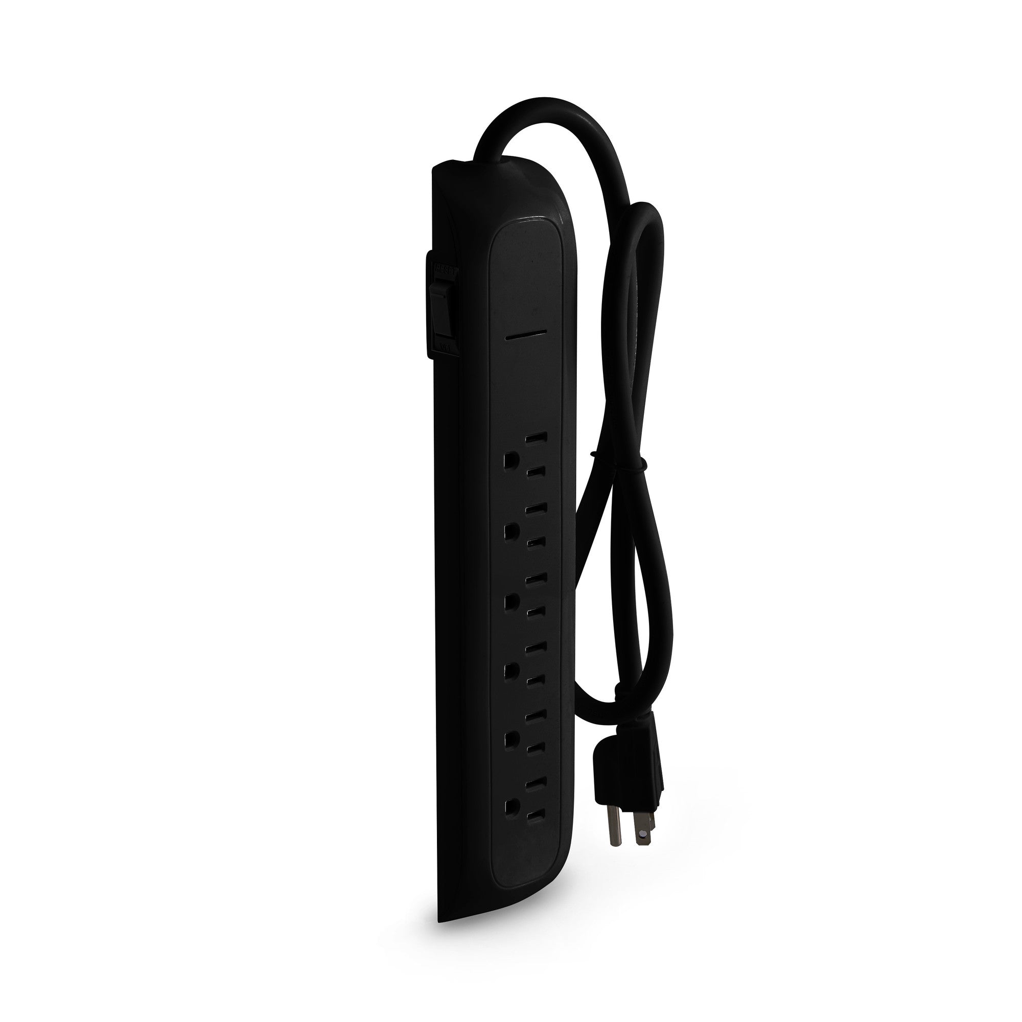 6 Outlet Power Strip with 6-Foot Cord - Surge Protector for Home, Office & Travel - Multi Plug Extension Cord for Electronics, Laptops & Appliances