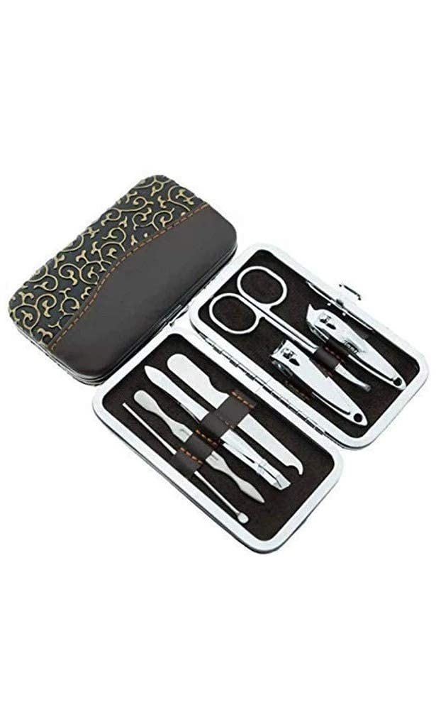 Premium 7-in-1 Stainless Steel Nail Care Kit | Professional Manicure & Pedicure Set with Nail Clippers, Scissors & Grooming Tools | Travel-Friendly Luxury Nail Kit | Perfect for Home, Salon & Travel Use