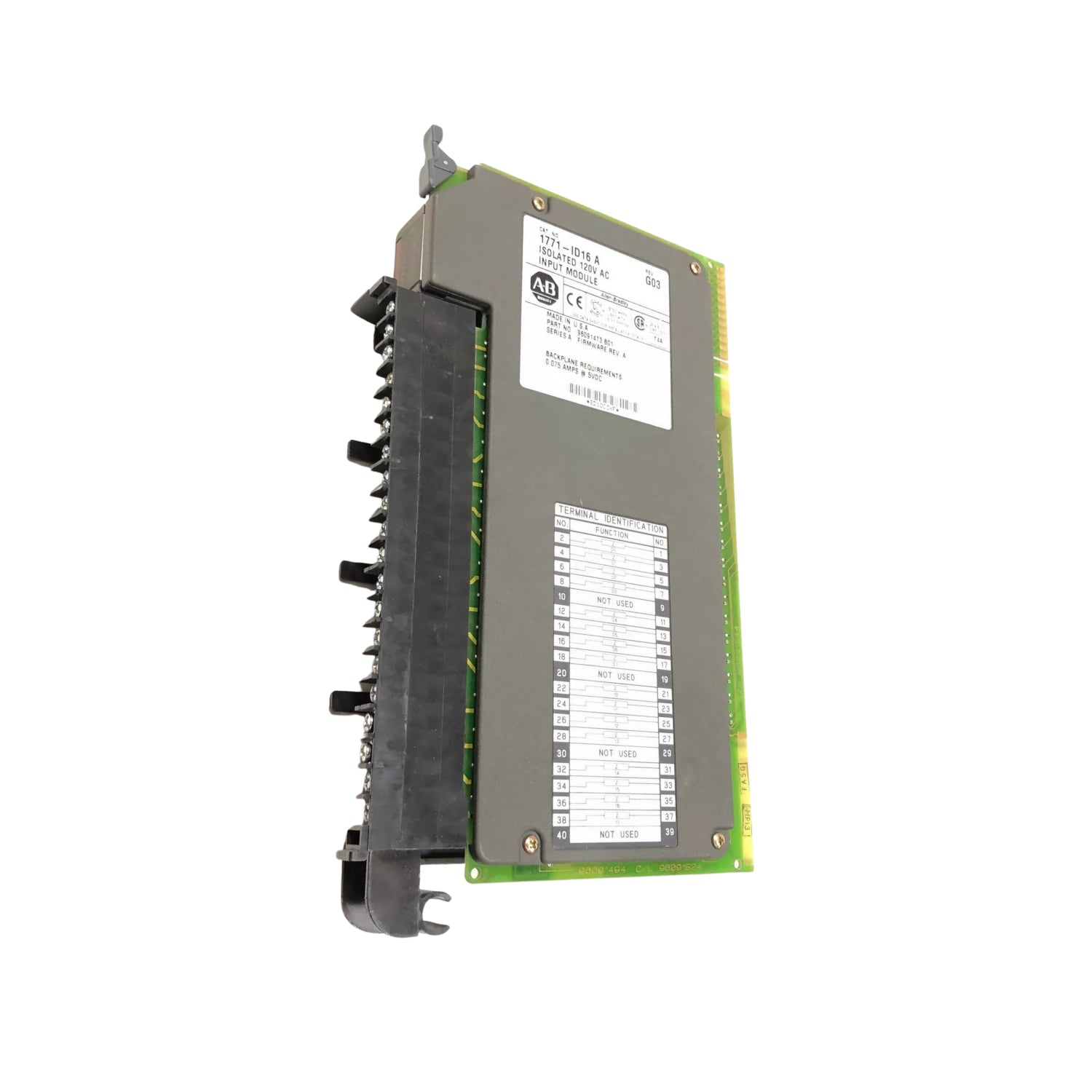 Allen Bradley 1771 ID16 PLC 5 Input Module - Industrial Automation Control System for Factory Equipment & Machinery
