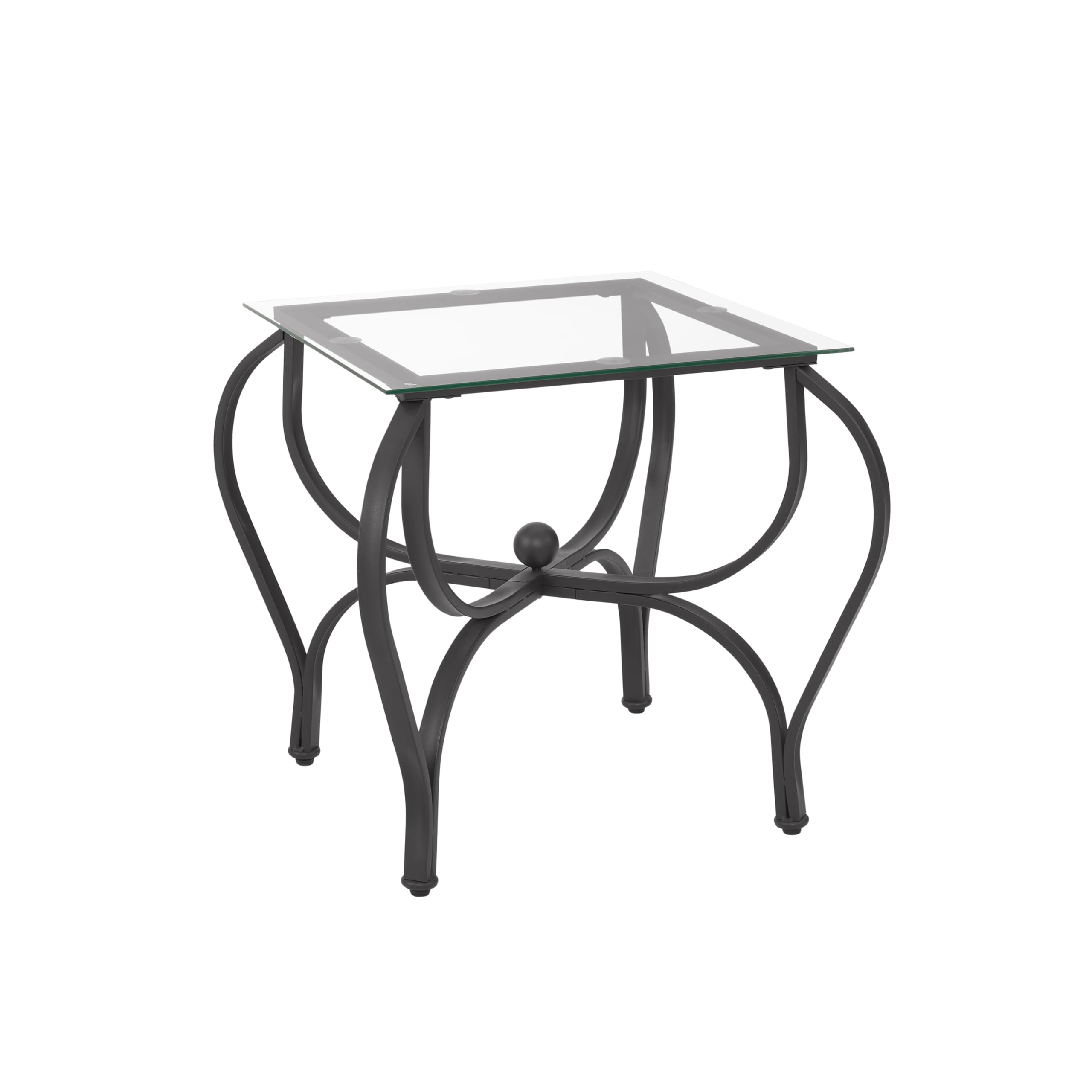 3-Piece Coffee Table Set with Tempered Glass Top & Metal Frame - Modern Living Room Furniture Set Includes Coffee Table & 2 End Tables - Perfect for Home, Office & Lounge Areas