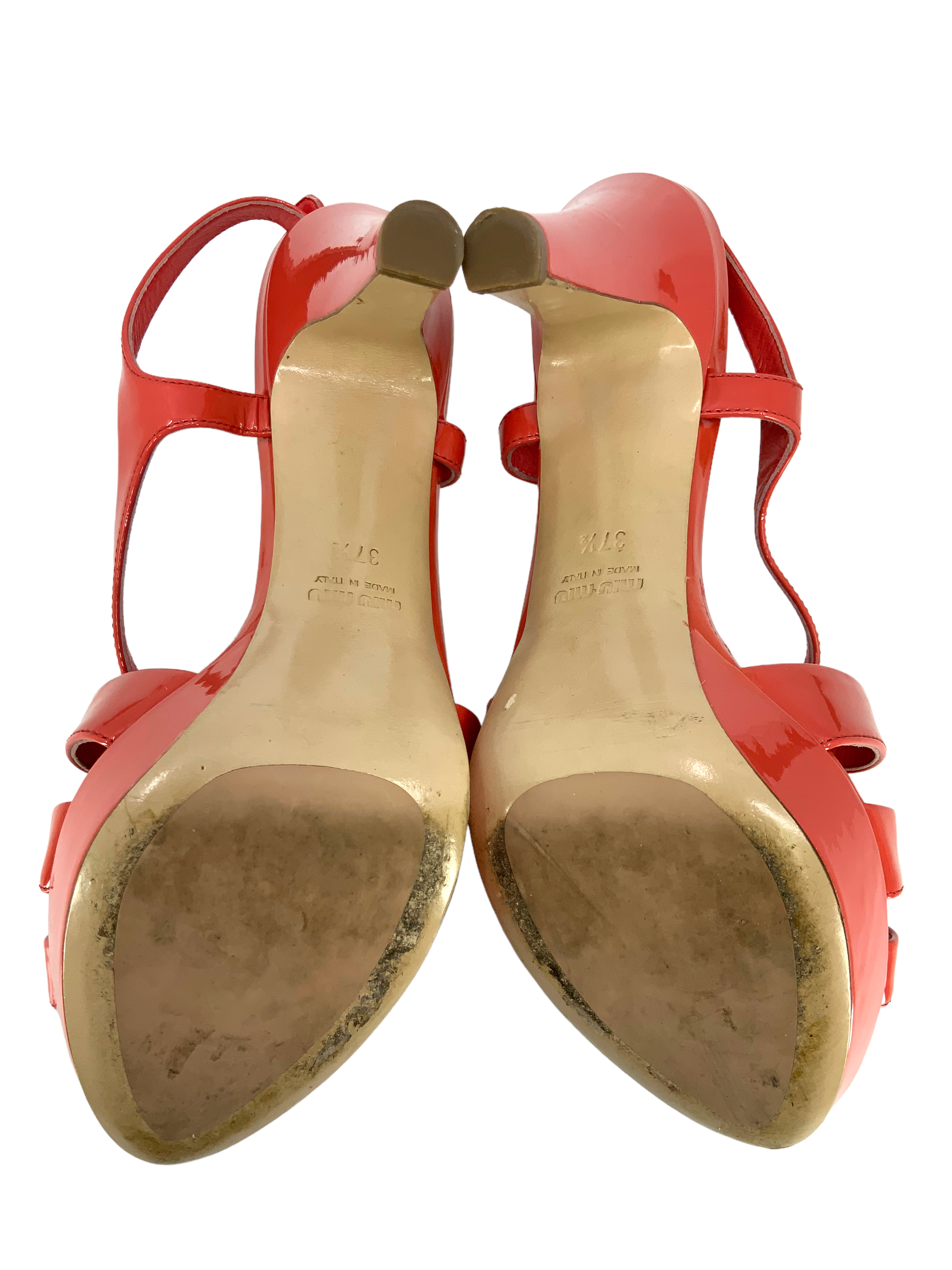 MIU MIU Women's Patent Leather Strappy Platform Sandals Size 7.5 - Perfect for Weddings, Parties & Summer Outfits