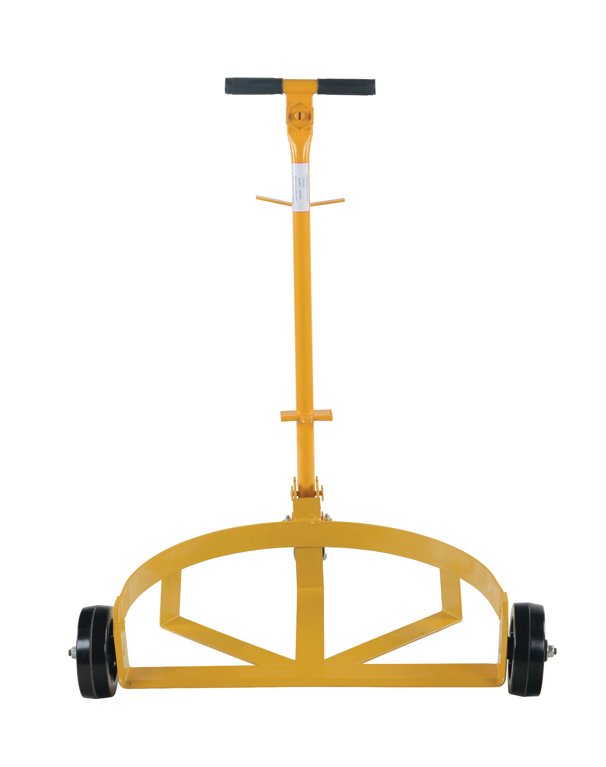 Vestil LO-DC-PH Low-Profile Steel Drum Caddy with Bung Wrench Handle & Phenolic Wheels - 37.6