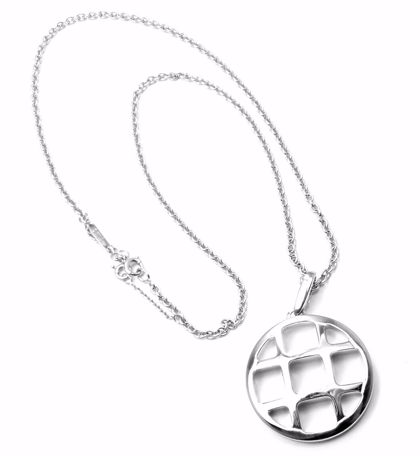 Authentic Cartier 18k White Gold Pasha Large Pendant Chain Necklace for Women - Luxury Gift for Anniversary, Birthday & Special Occasions