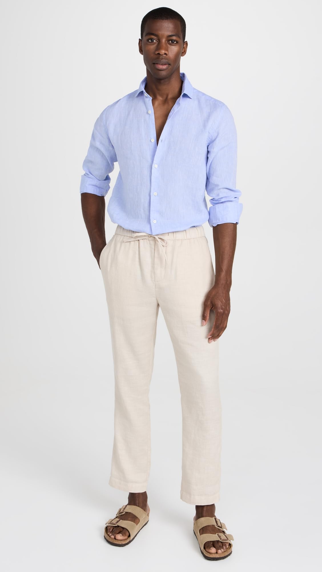 Premium Men's Linen Shirt - Antonio Brand Breathable Summer Casual Button Down Shirt for Outdoor Activities & Beach Vacations