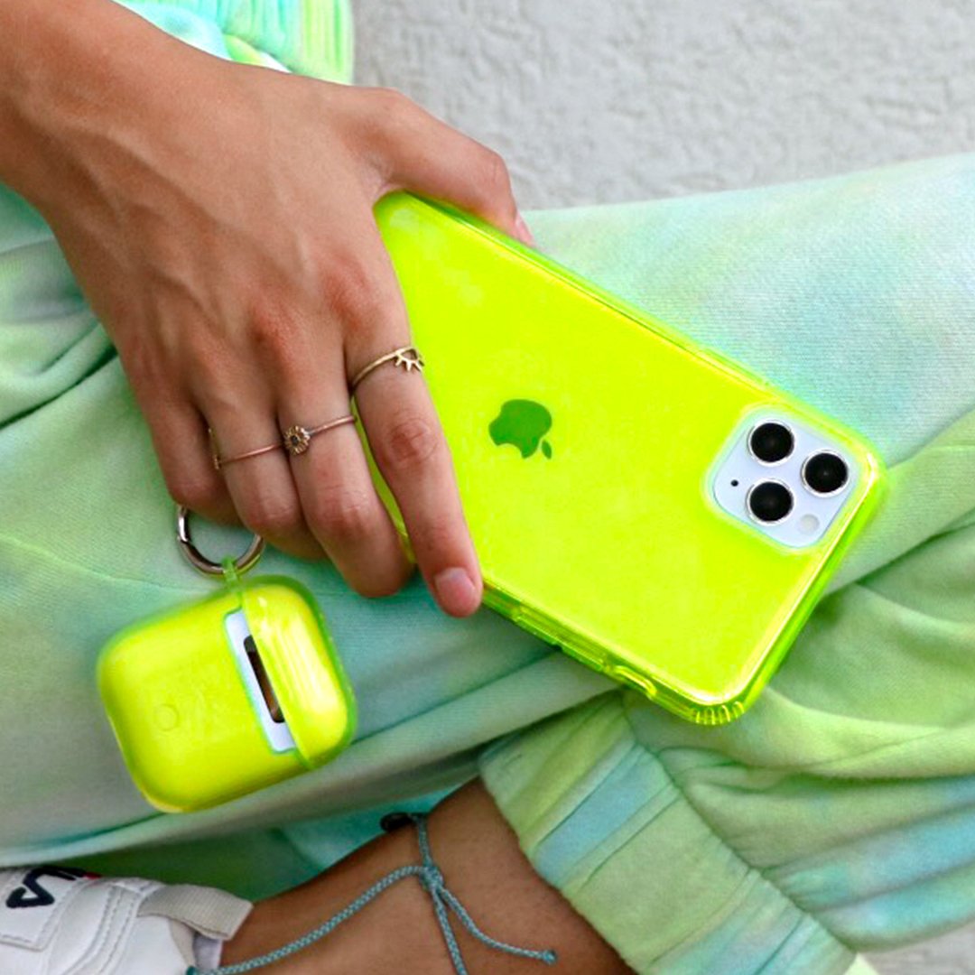 Neon Yellow Clear iPhone Case - Shockproof & Slim Protective Cover for iPhone [Model] - Perfect for Outdoor Activities, Sports & Daily Use
