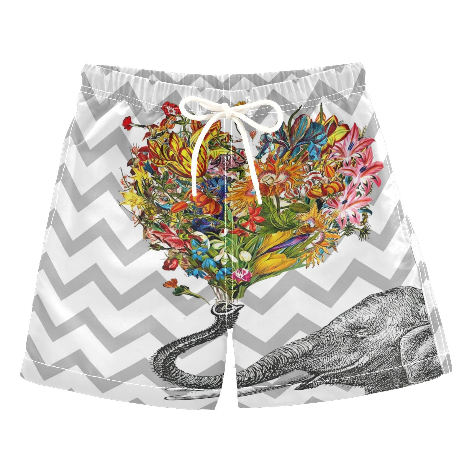 AMICHIC Boys Elephant Swim Trunks - Quick Dry Toddler Swimwear for Kids 2-8 Years | Beach, Pool & Summer Water Play