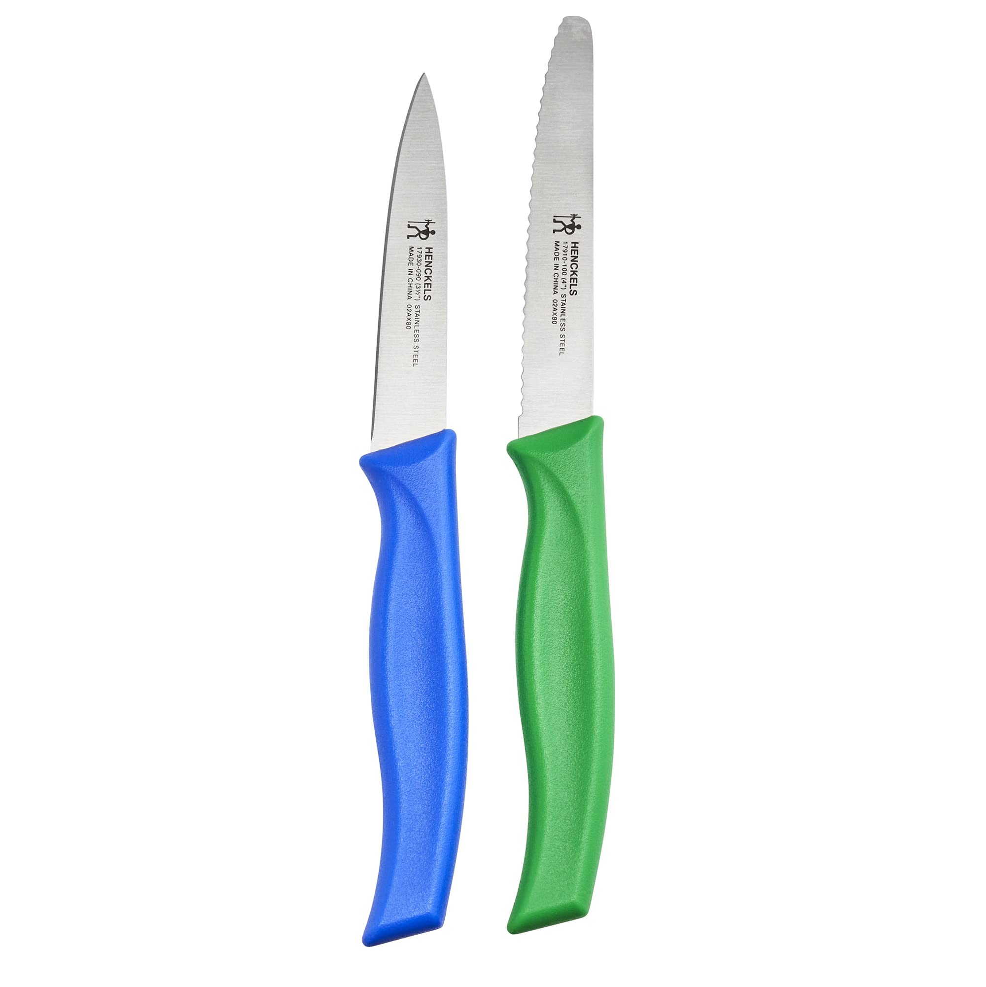 HENCKELS Premium 2-Piece Paring Knife Set - High-Quality Stainless Steel Kitchen Knives for Peeling, Slicing & Precision Cutting - Perfect for Fruits, Vegetables & Detailed Culinary Tasks