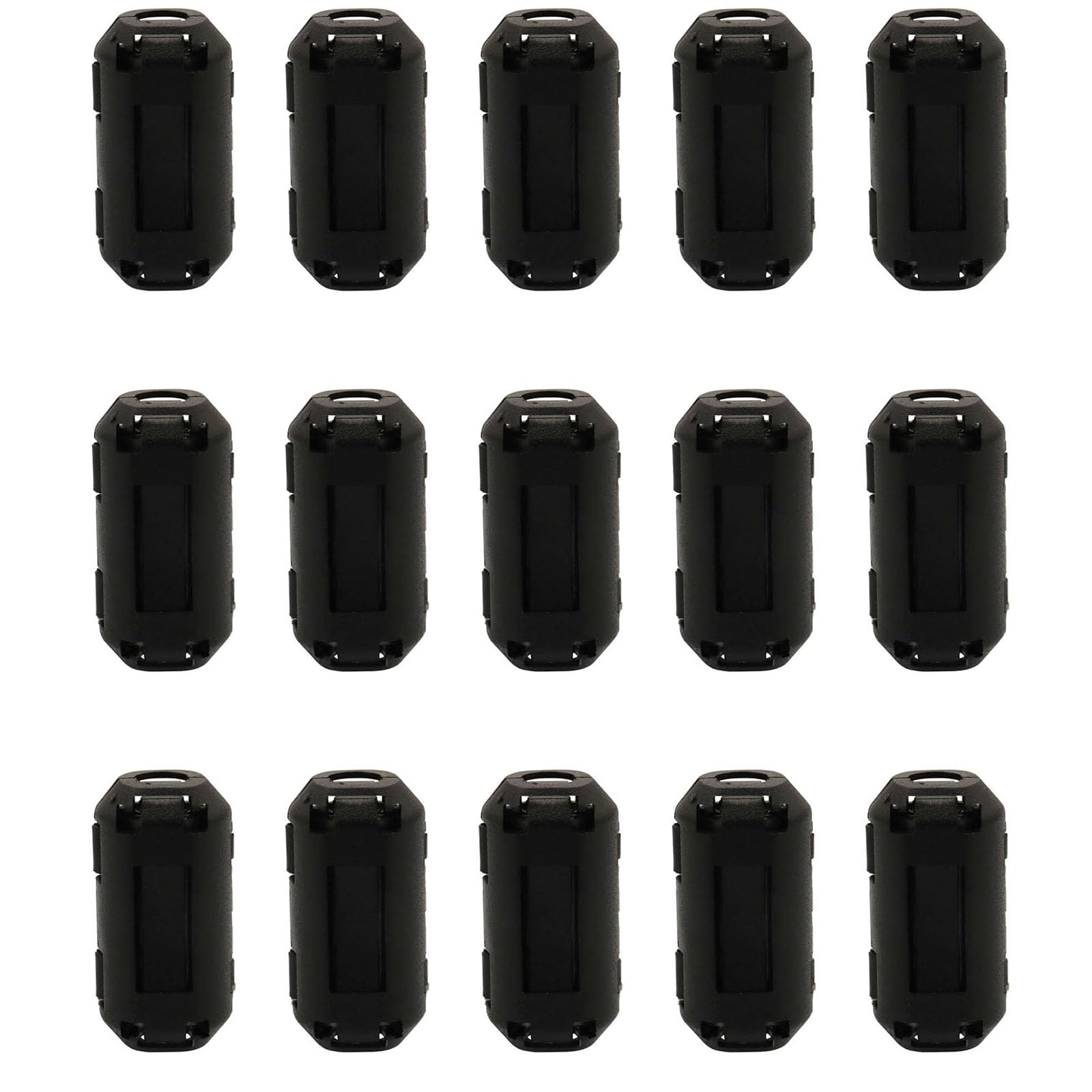 15Pcs 5mm Clip-on Ferrite Ring Core RFI EMI Noise Suppressor for Cables - Ideal for Telephones, TVs, Speakers, Radio, Audio Equipment, Video Cables, and Power Cords - Perfect for Home Theater and Office Setup