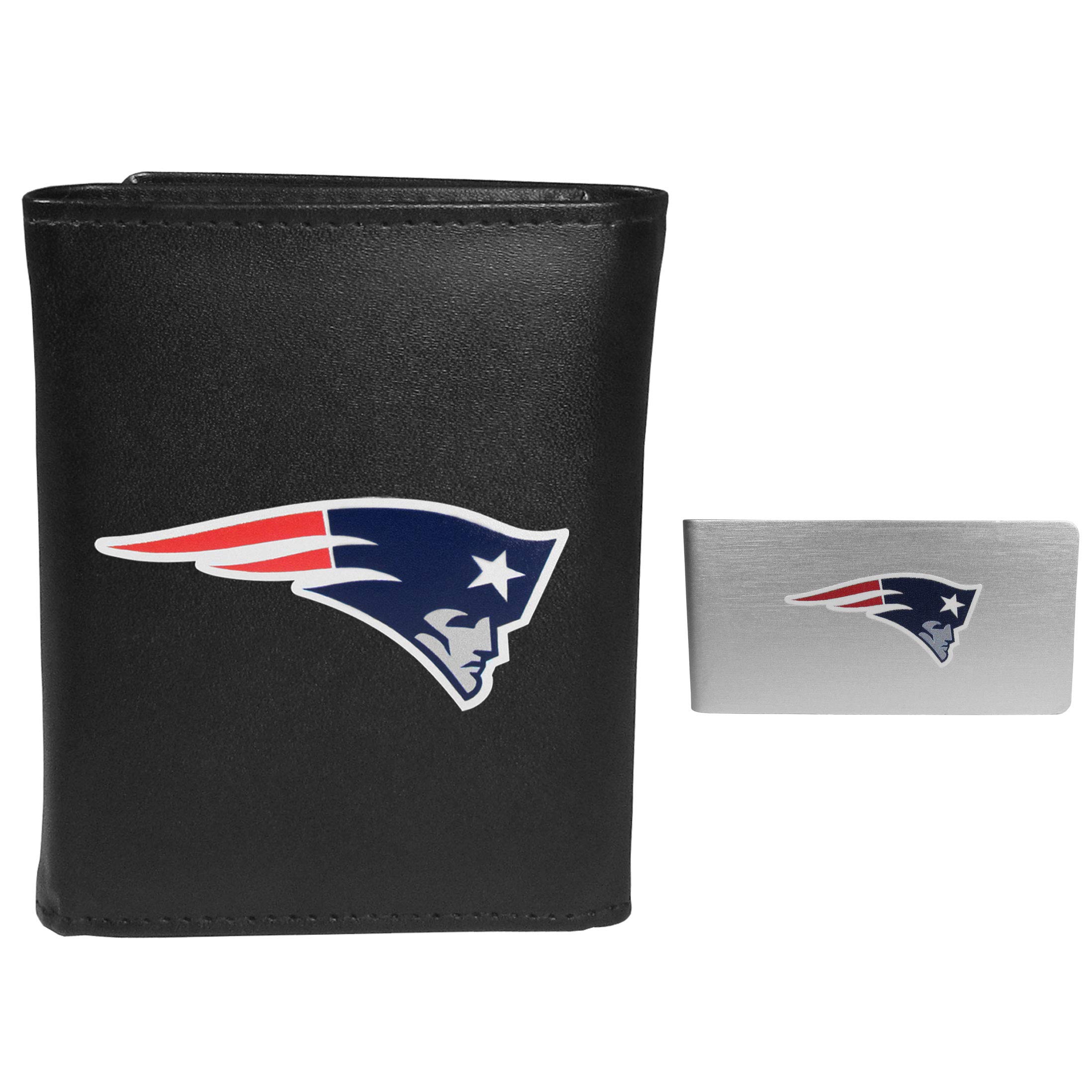 Premium Siskiyou Genuine Leather Tri-Fold Wallet with Money Clip - Slim RFID Blocking Bifold Wallet for Men - Perfect for Business, Travel & Everyday Carry (ECDC)