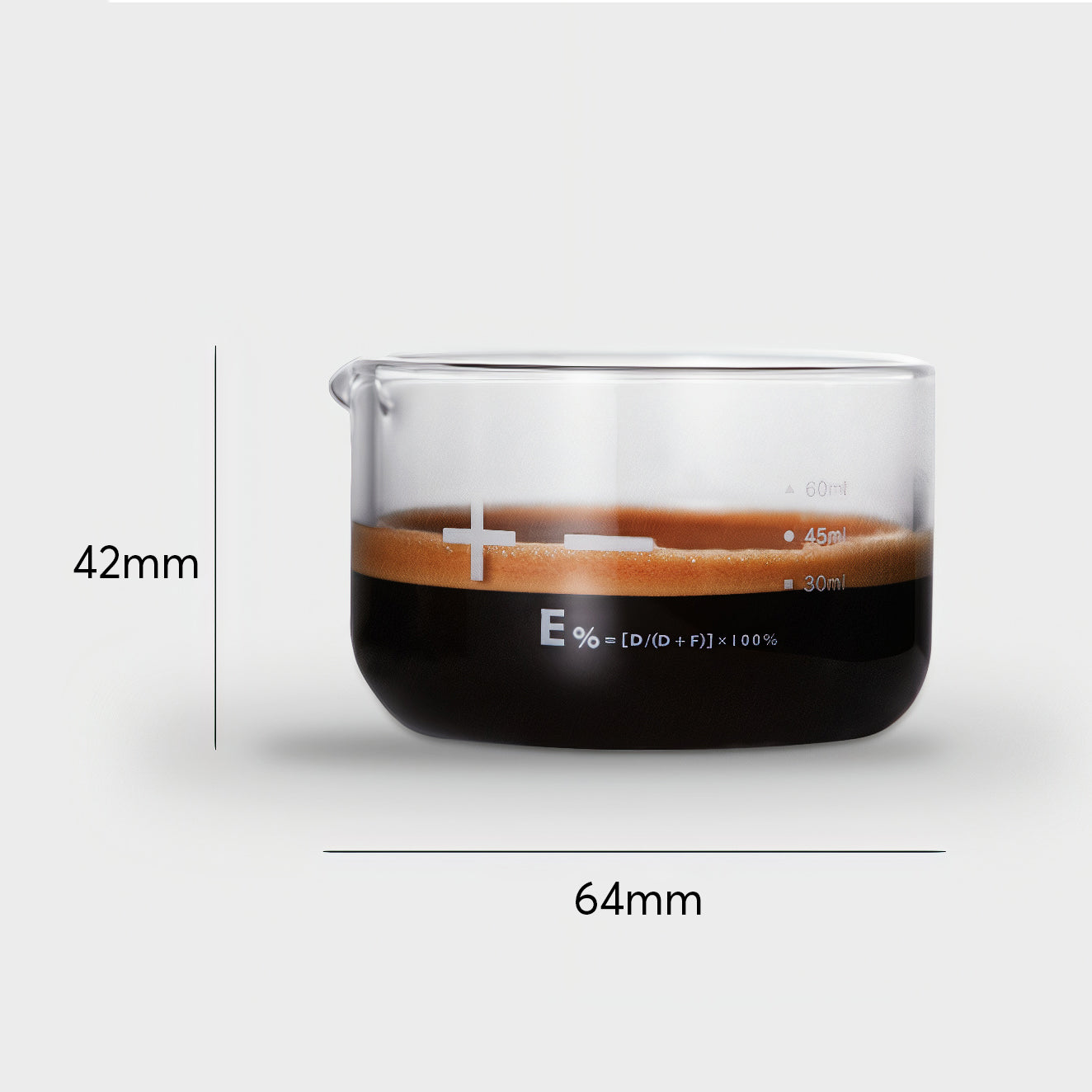 Precision Espresso Shot Glass with Measuring Scale - Perfect for Coffee Brewing, Cocktail Mixing & Kitchen Measuring
