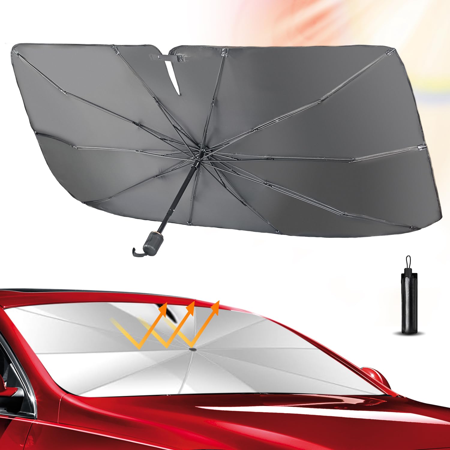 5-Layer UV Block Car Sun Shade Windshield Cover - 55