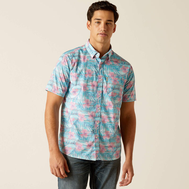 Ariat Monroe Stretch Shirt - Comfortable Aloha Print Western Shirt for Men | Perfect for Rodeo, Ranch Work & Casual Outfits