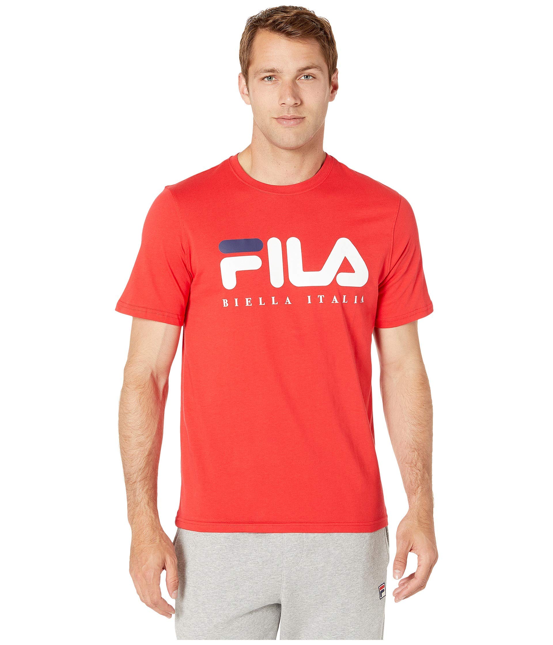 Fila Biella Italia T-Shirt - Chinese Red - Large - Casual Wear & Street Style for Men & Women