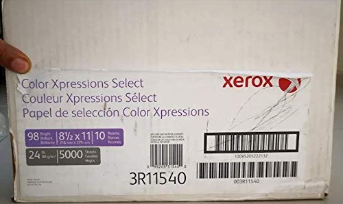 Xerox Digital Color Xpressions Plus Copy Paper 24 lb 98 Brightness, 8.5 x 11 Inches, 500 Sheets per Ream (3R11540) - Premium Paper for Office Printing, Reports, Flyers & Color Documents