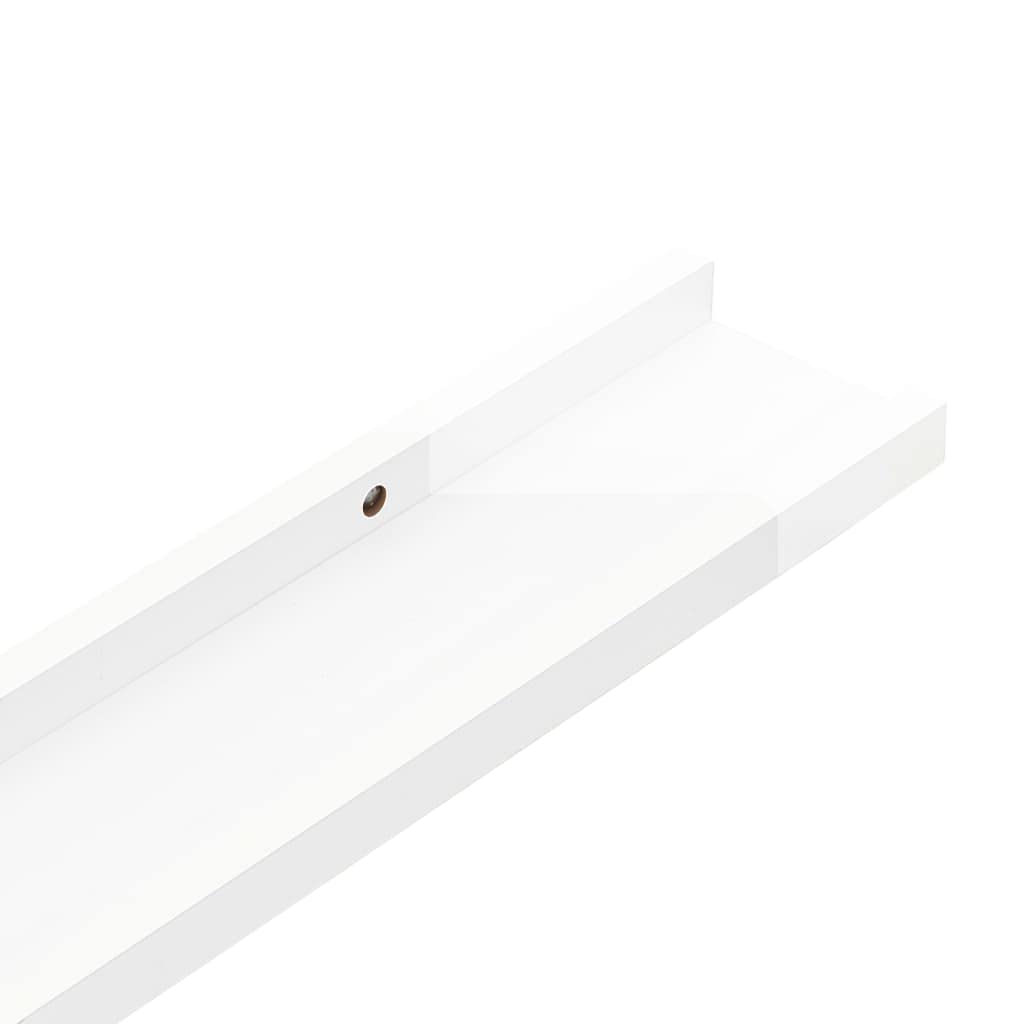 FAMIROSA 4-Piece Wall Shelves Set - High Gloss White Floating Shelves 39.4