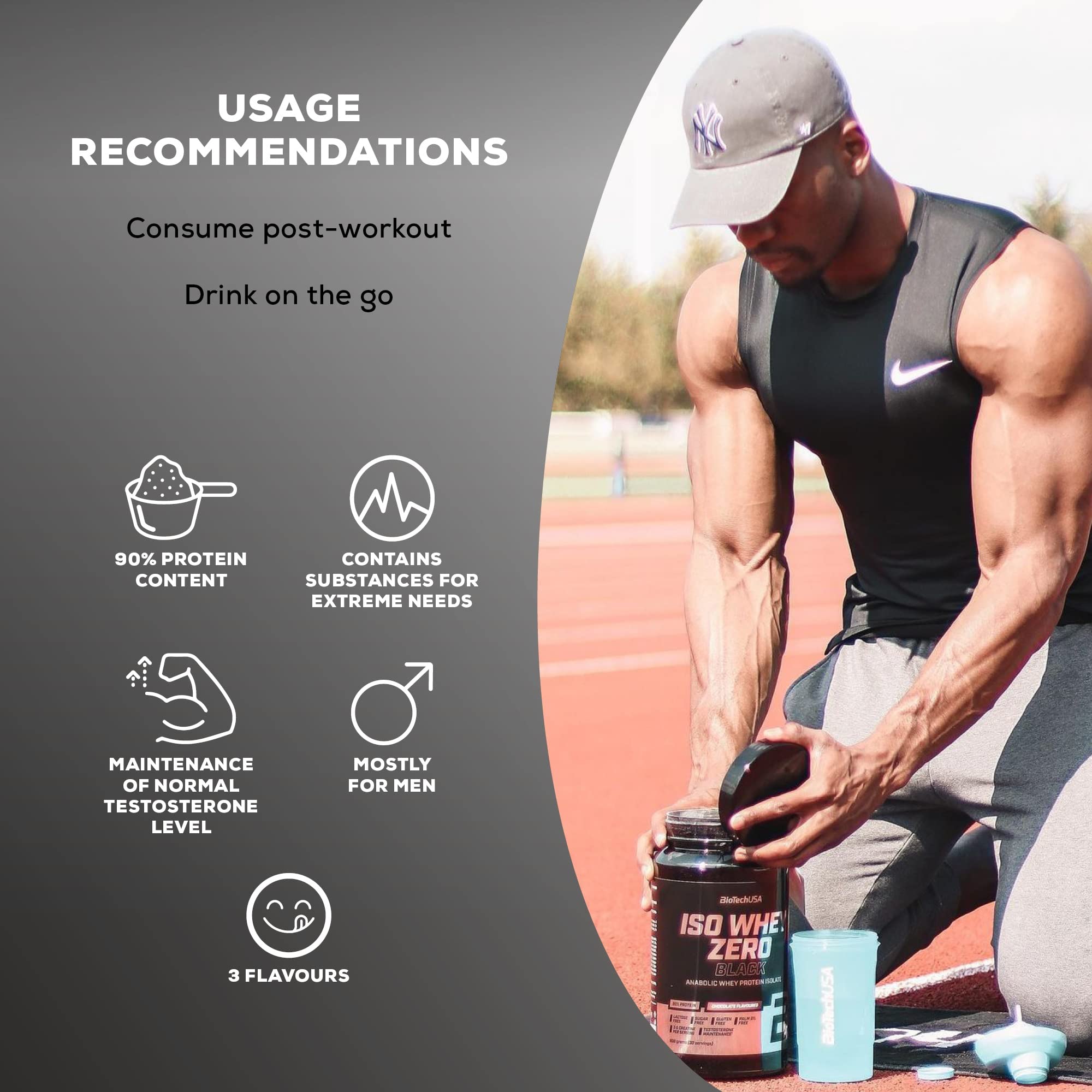 BioTechUSA Iso Whey Zero Black Chocolate Protein Powder - 5 lbs (2270g) for Muscle Recovery & Growth - Ideal for Post-Workout, Fitness & Bodybuilding