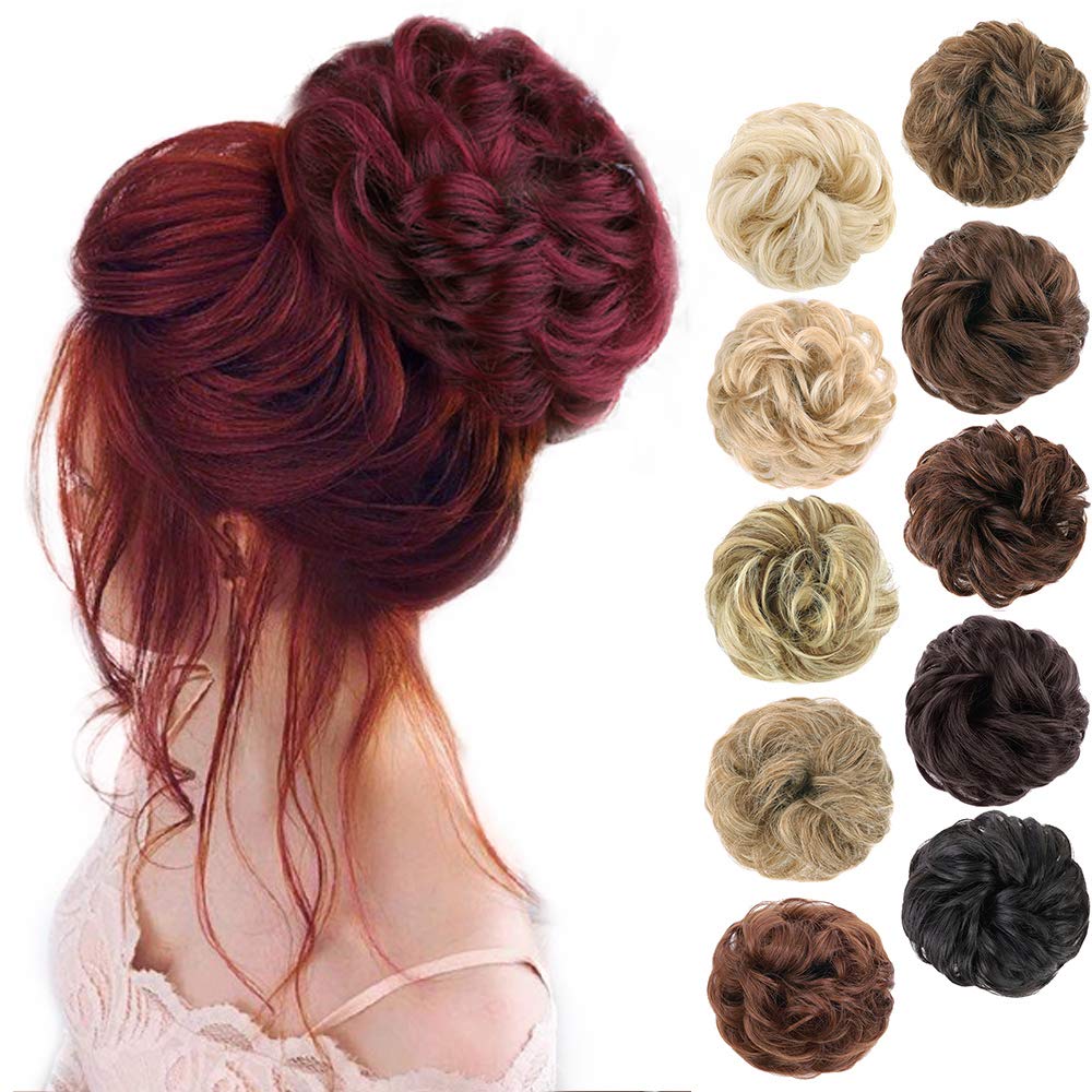 Curly Synthetic Messy Hair Bun Hair Scrunchies Extension - Perfect for Messy Bun Hairstyles, Ponytail Accessories & Everyday Hair Styling