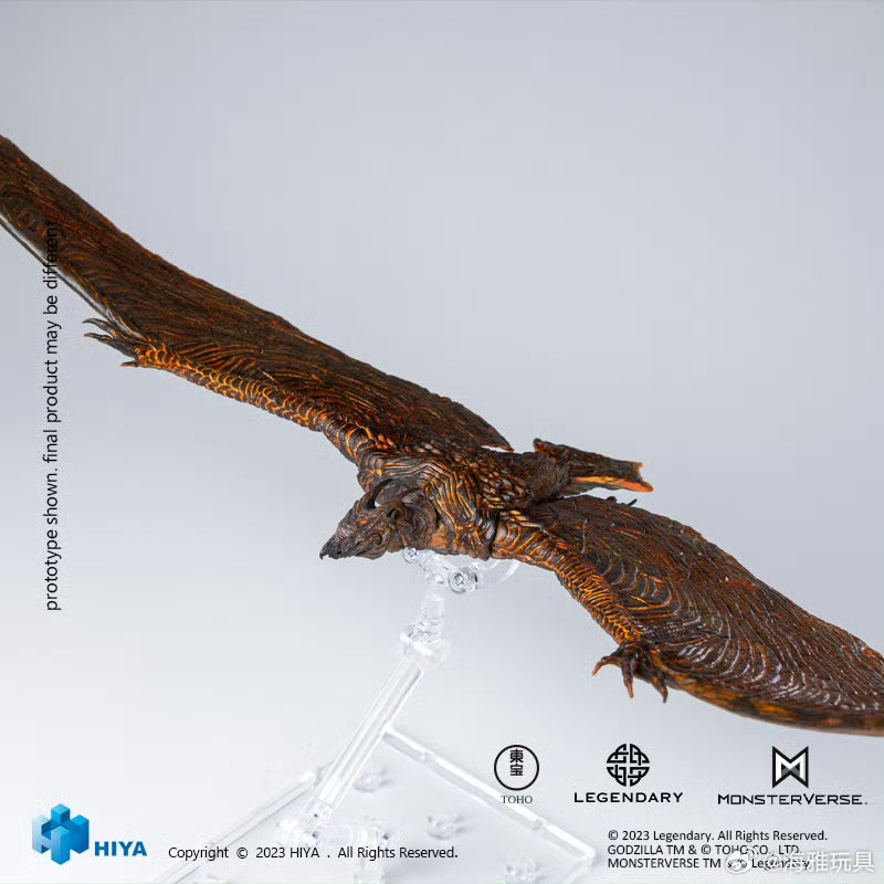 HIYA 7-inch Godzilla King of the Monsters & Rodan Flameborn Action Figure - Exquisite Collectible Toy for Movie Fans, Display & Gift