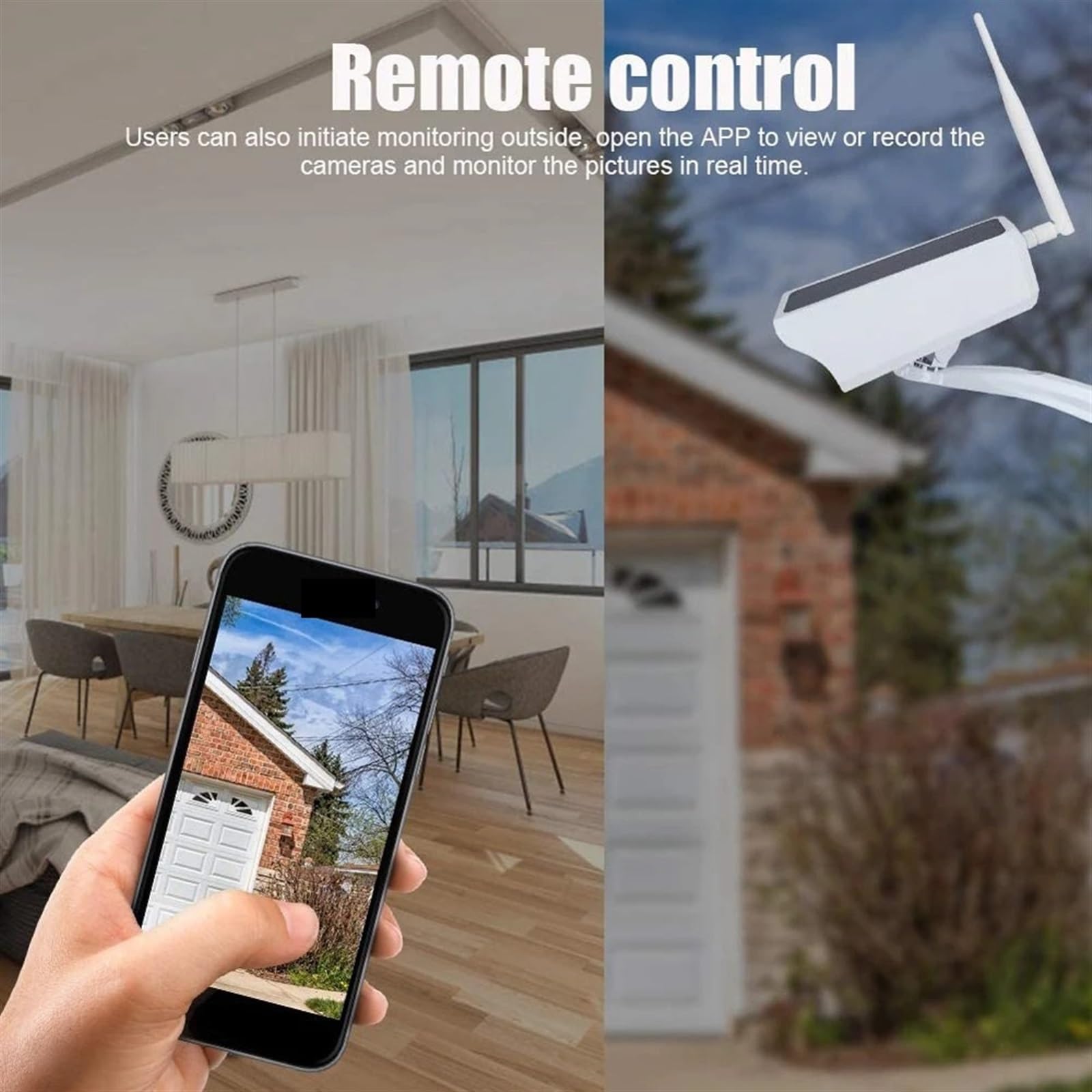 5MP Solar Powered Security Camera with PIR Motion Detection & Two-Way Audio - Wireless Outdoor Surveillance Camera with Night Vision for Home/Business Protection - Weatherproof IP Camera for Yard, Garage & Perimeter Monitoring