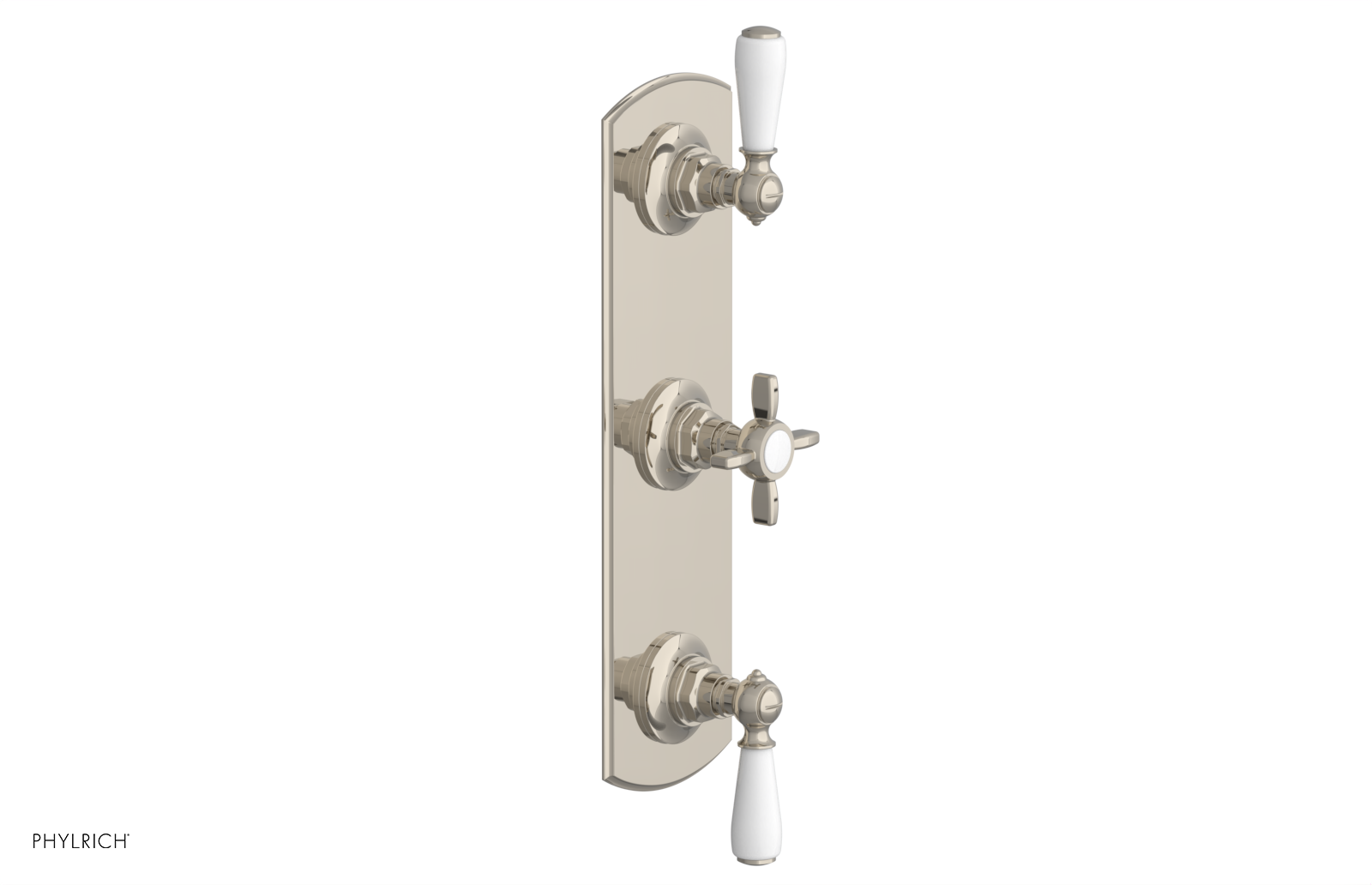 Jamestown Thermostatic Shower Valve with Dual Volume Control - White Accents (Model 4-740) | Perfect for Modern Bathroom Renovations & Spa-Like Shower Experiences