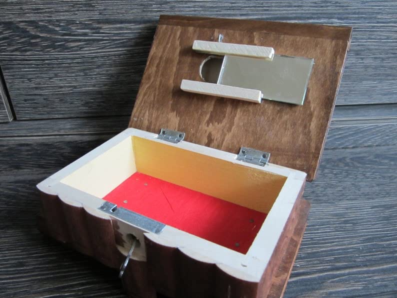 Secret Wooden Puzzle Box with Hidden Compartment - Magic Trick Toy for Jewelry & Treasure Storage - Perfect for Magic Shows, Gifts, and Home Decor