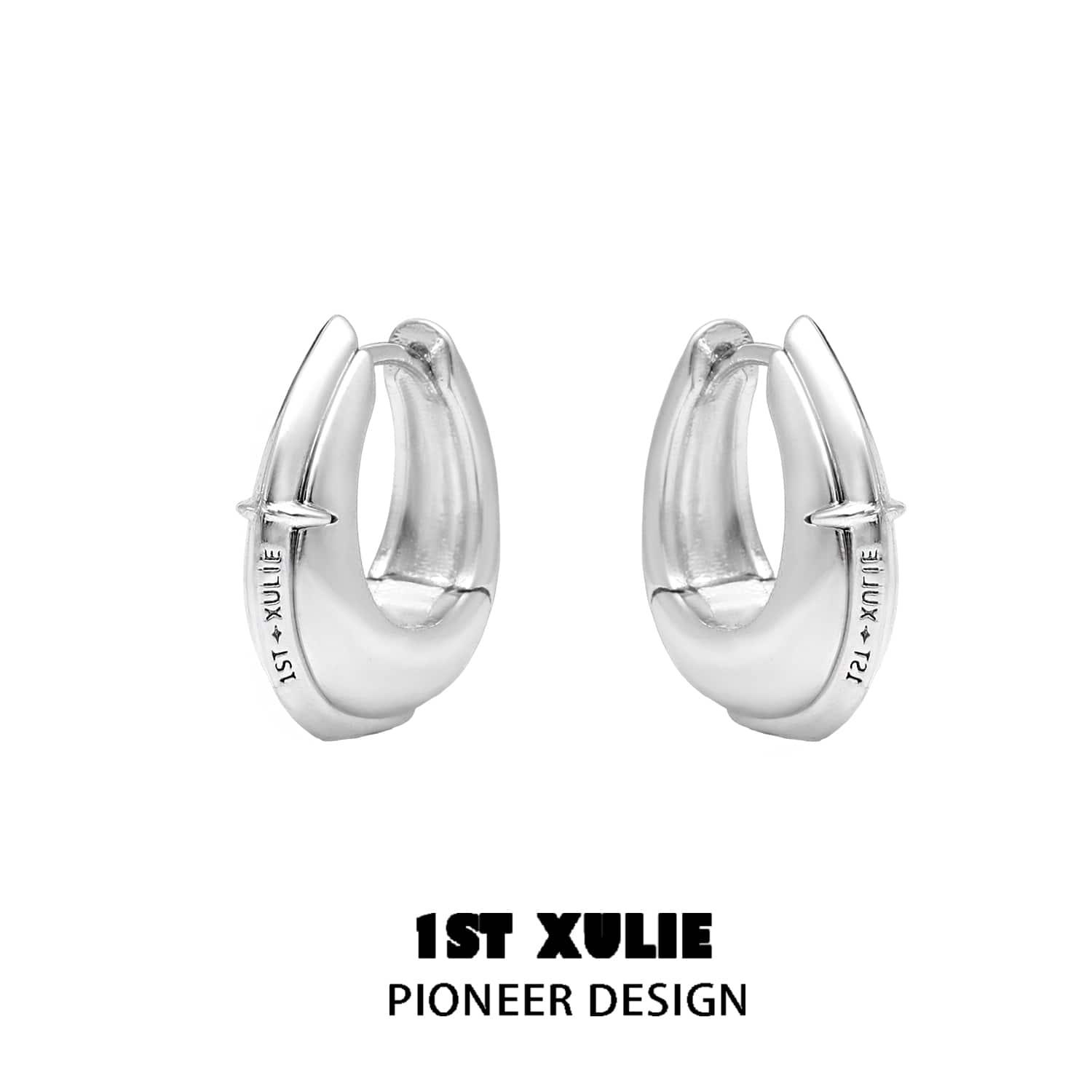 18k Platinum Plated Black Mirror Earrings for Women - Elegant Stud Earrings for Parties, Weddings & Everyday Wear