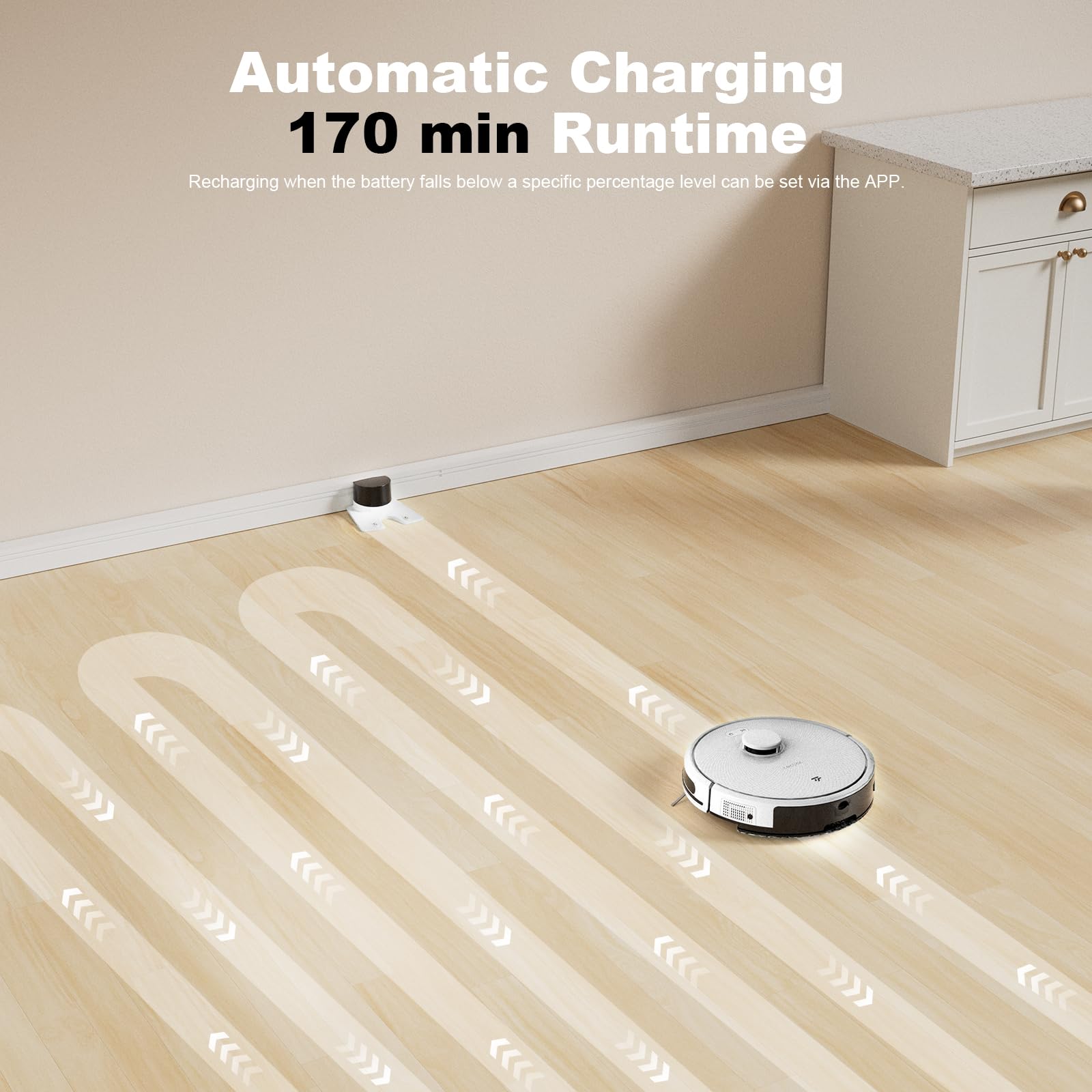 TECBOT S3 PRO Robot Vacuum and Mop with LiDAR Navigation - 4000Pa Strong Suction, 150min Runtime, Auto Recharge, WiFi/App/Alexa Control - Perfect for Hard Floors, Pet Hair, White - Ideal for Home Cleaning, Office Spaces & Pet Owners
