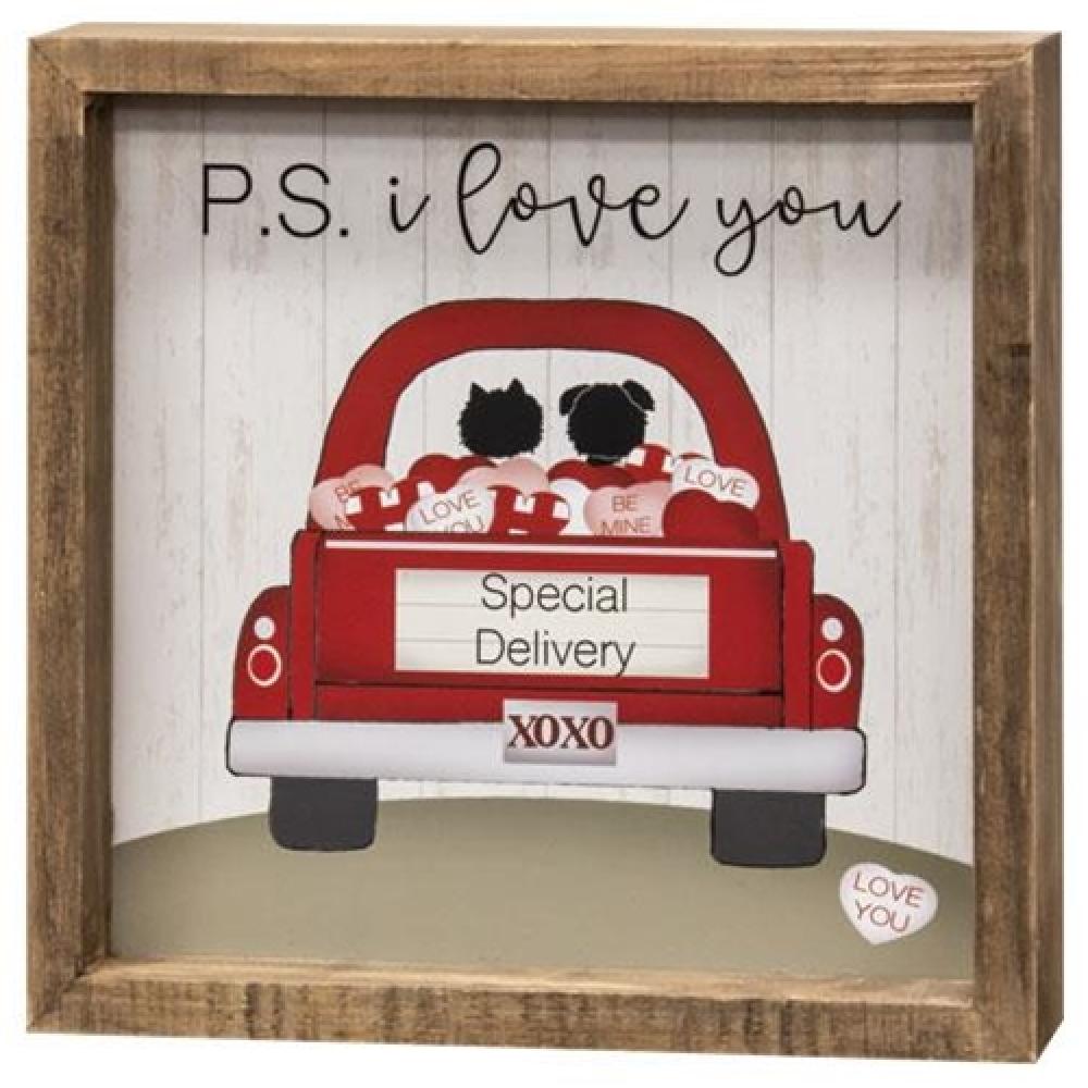 P.S. I Love You Picture Frame - Romantic Photo Frame for Couples - Perfect for Anniversaries, Weddings & Valentine's Day Gifts - Display Your Special Memories