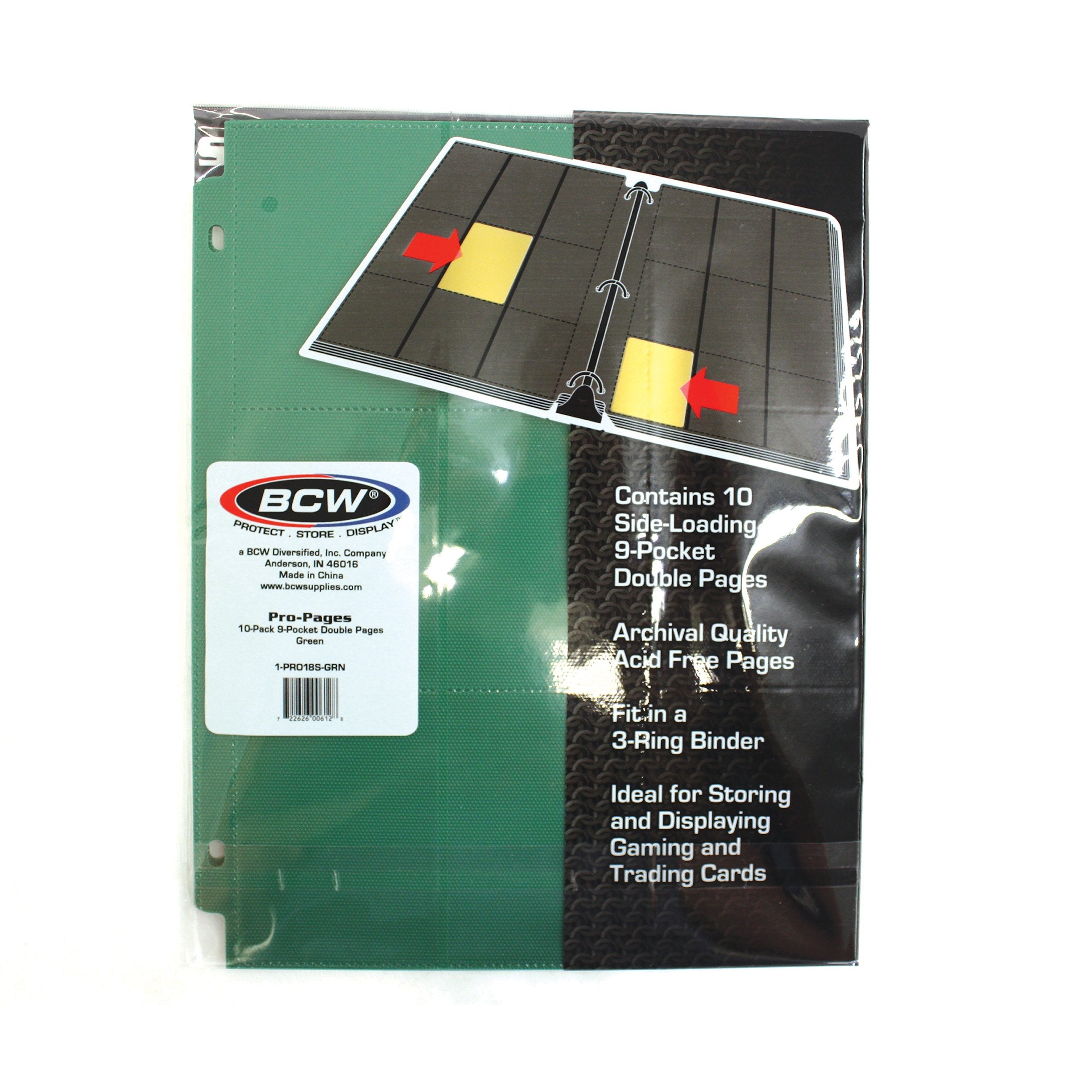 18-Pocket Colored Archival Photo Pages (10/Pack) - Perfect for Scrapbooking, Collectible Card Storage & Photo Albums