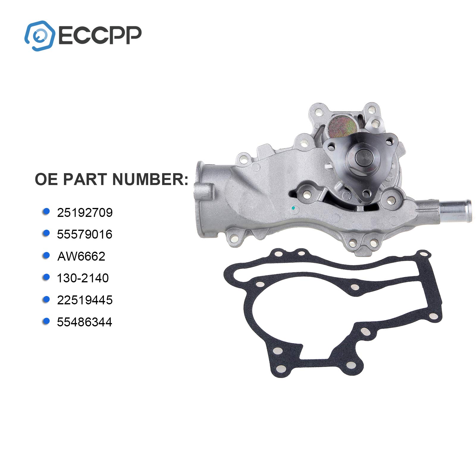 ECCPP Replacement Engine Water Pump for Buick Encore, Chevrolet Cruze & Sonic 1.4L (Part #AW6662) - High-Performance Cooling System Part for Smooth Driving & Engine Protection