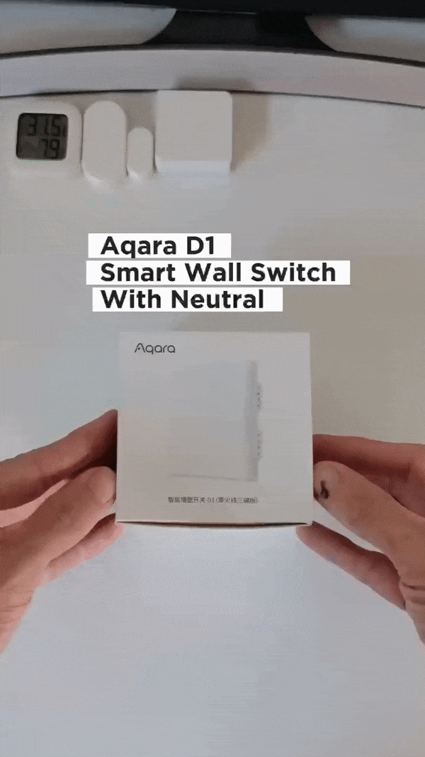 Aqara D1 Smart Wall Switch No Neutral Wire Required, Single Pole, Works with Alexa & Google Home - Perfect for Smart Home Automation & Lighting Control