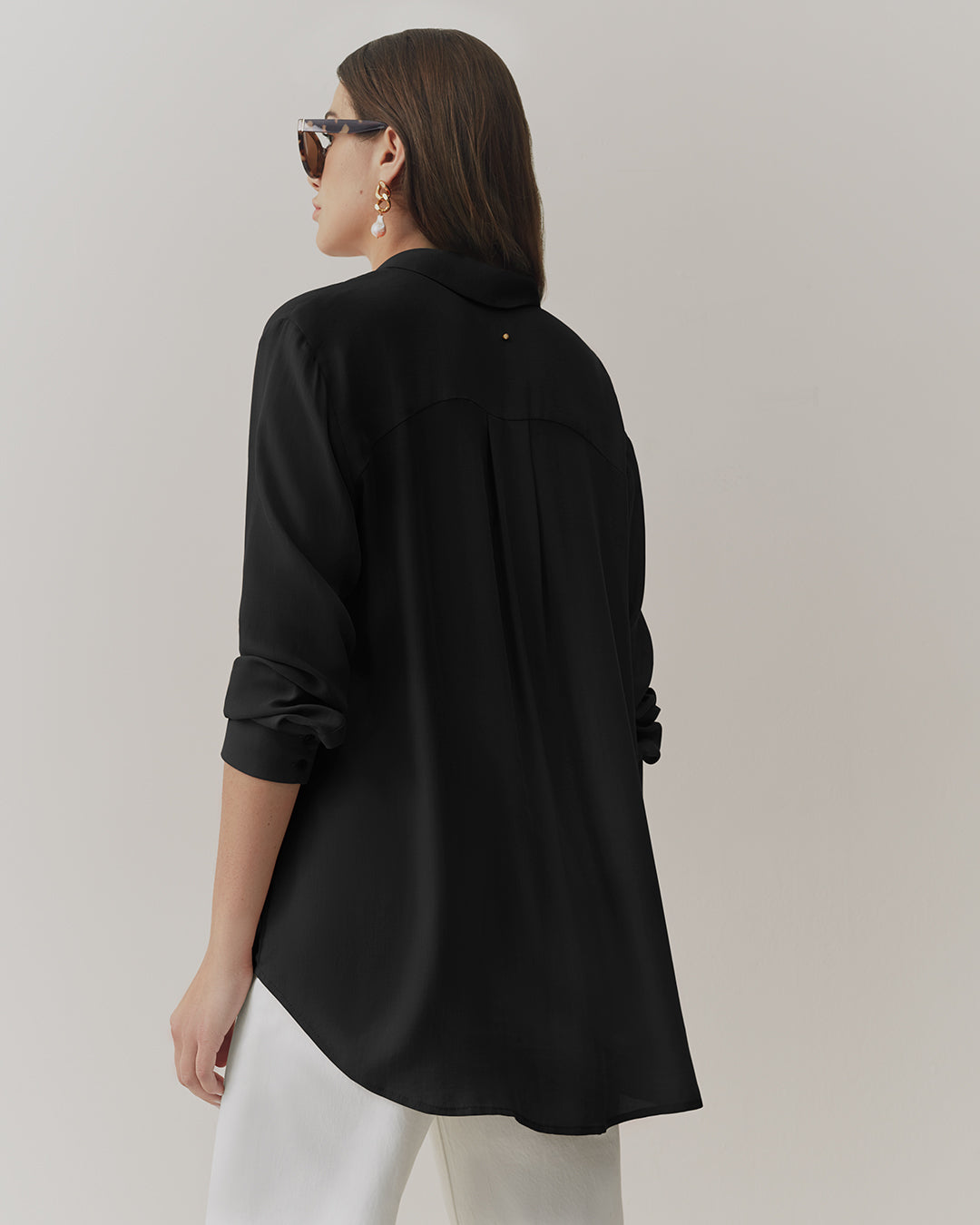 Premium Tencel Oversized Shirt for Women - Soft & Breathable Loose Fit Button Down Top - Perfect for Casual Outfits, Office Wear & Layering